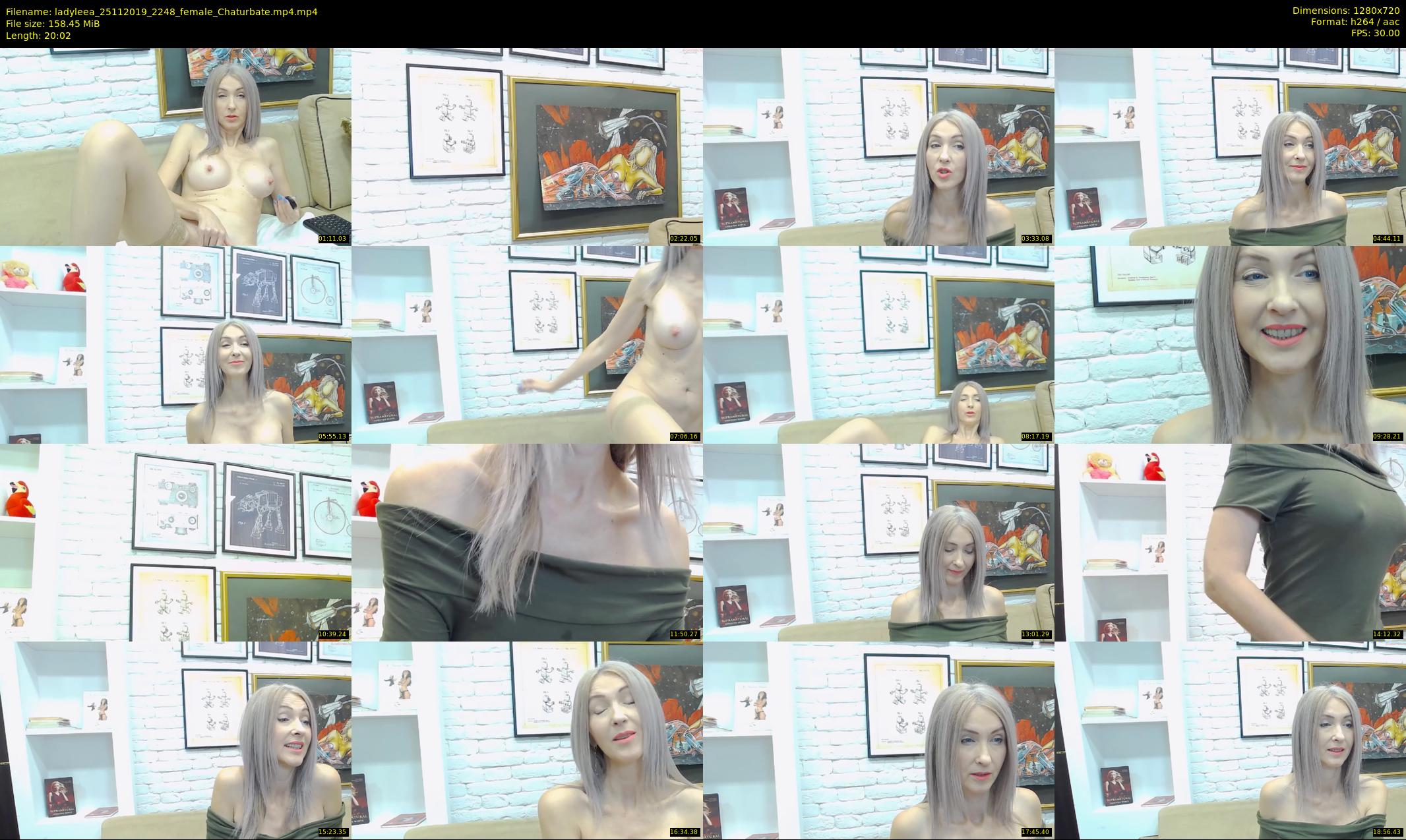 ladyleea — 21 minute Chaturbate female cam show recording, 720p, Nov 25, 2019
