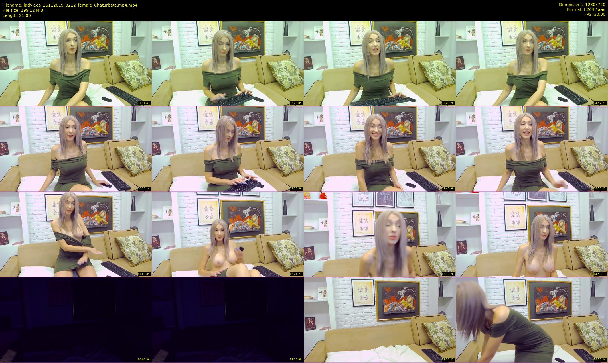 ladyleea — 21 minute Chaturbate female cam show recording, 720p, Nov 26, 2019