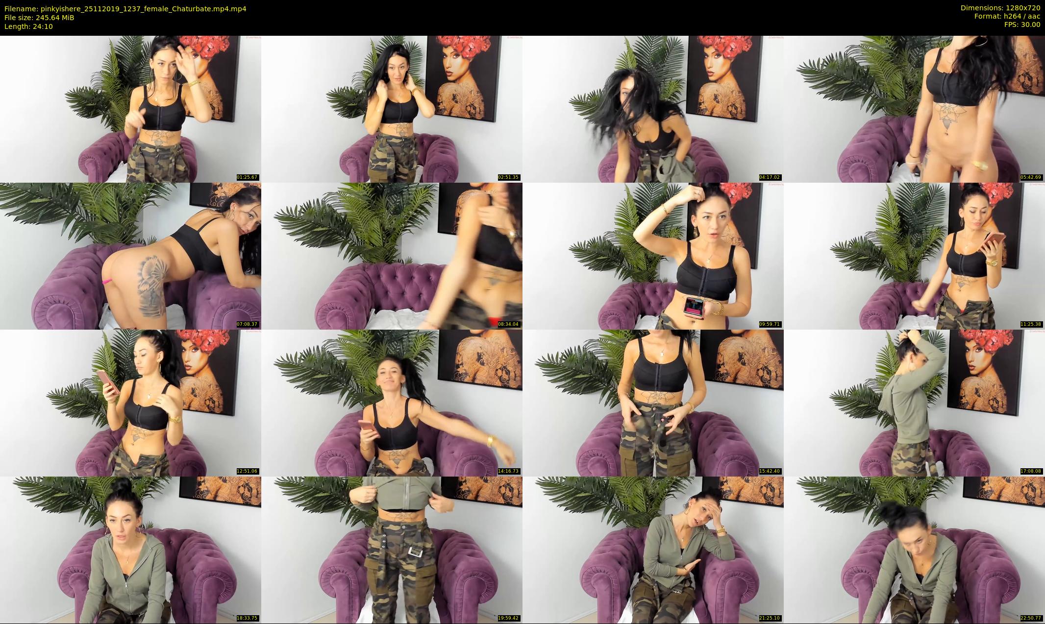 pinkyishere — 25 minute Chaturbate female cam show recording, 720p, Nov 25, 2019