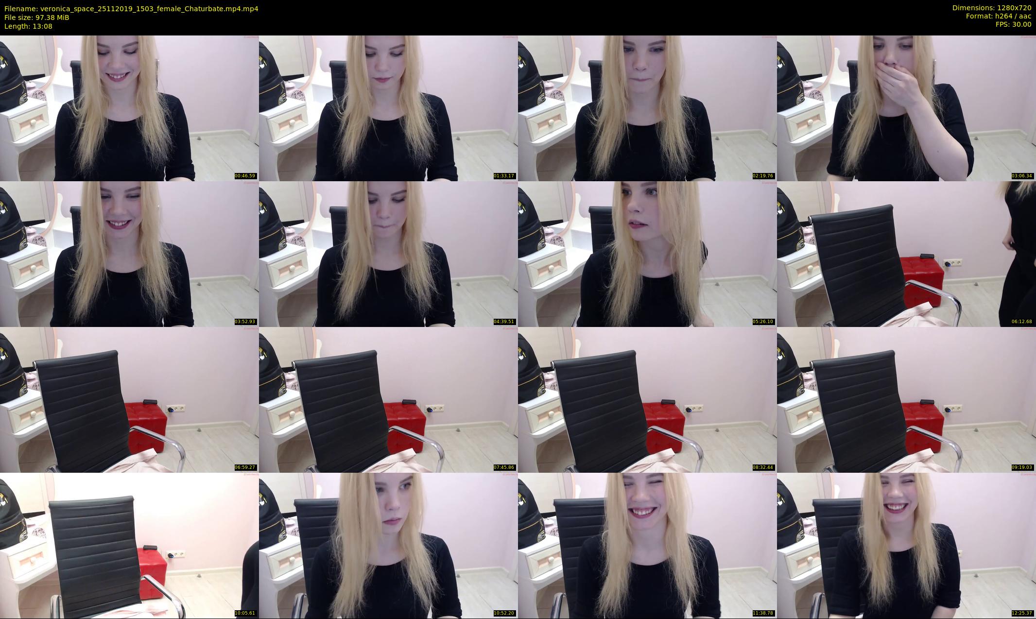 veronica_space — 14 minute Chaturbate female cam show recording, 720p, Nov 25, 2019