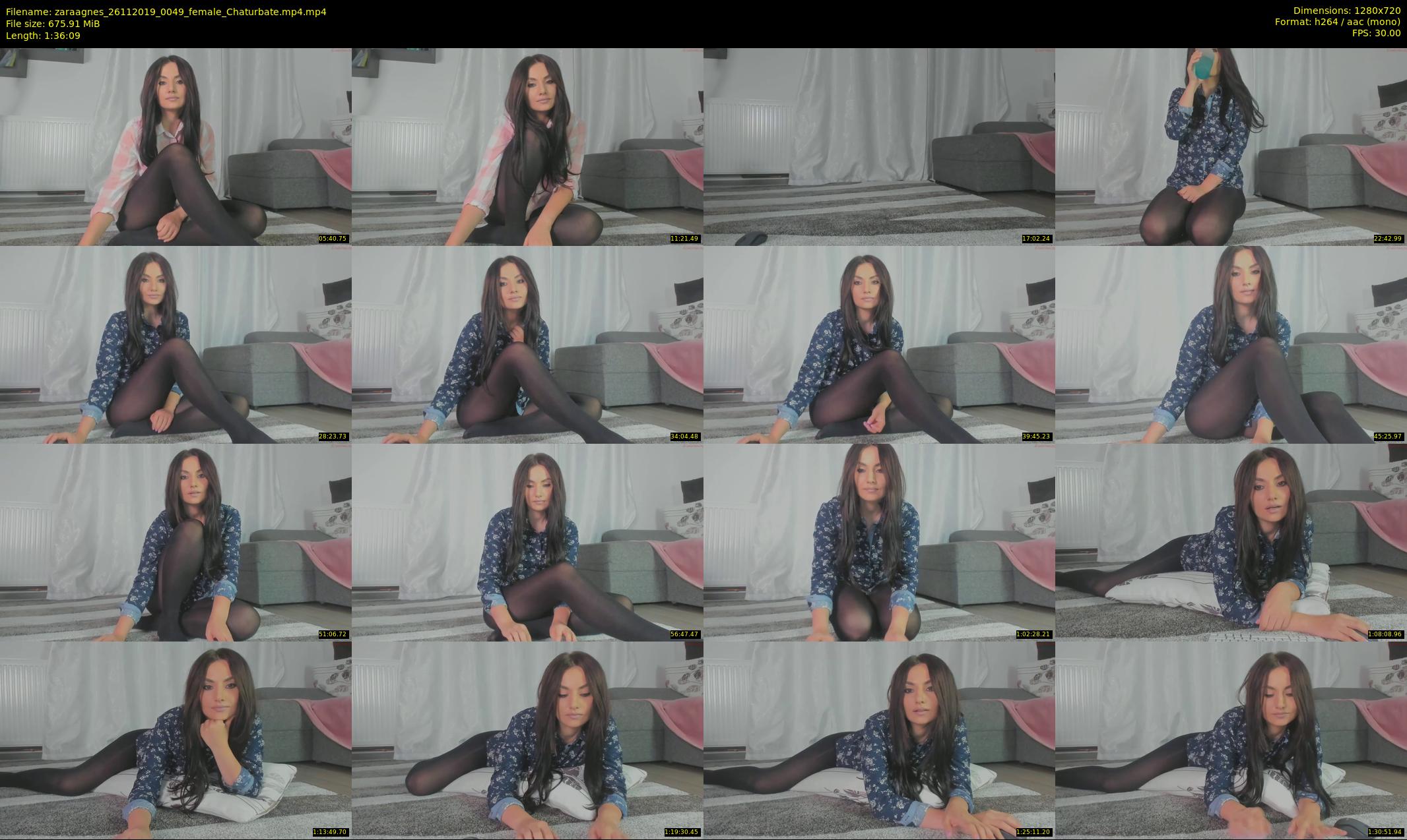 zaraagnes — 97 minute Chaturbate female cam show recording, 720p, Nov 26, 2019