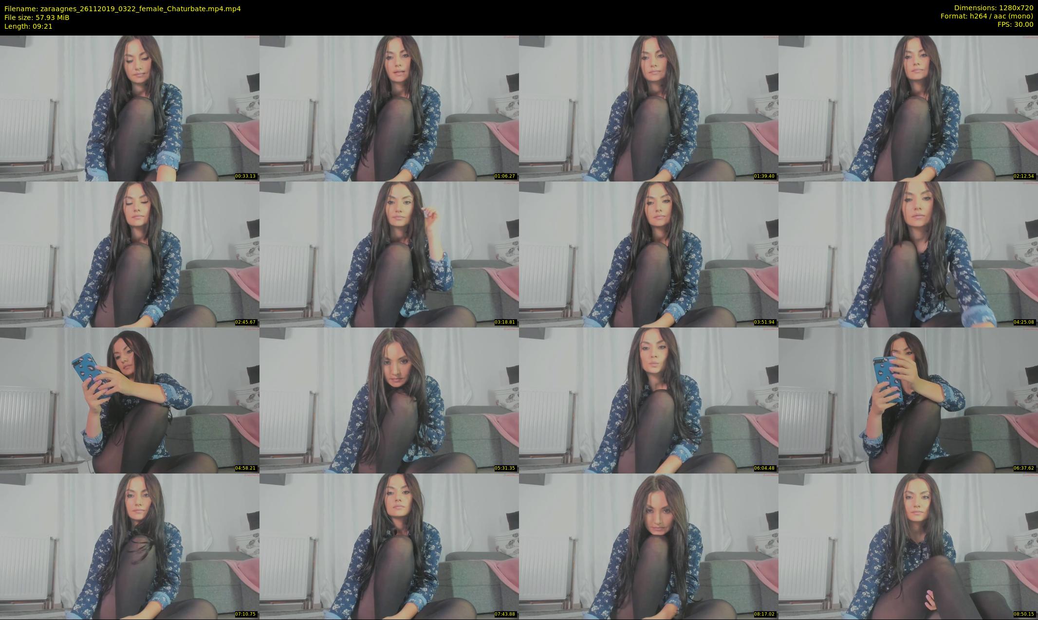 zaraagnes — 10 minute Chaturbate female cam show recording, 720p, Nov 26, 2019