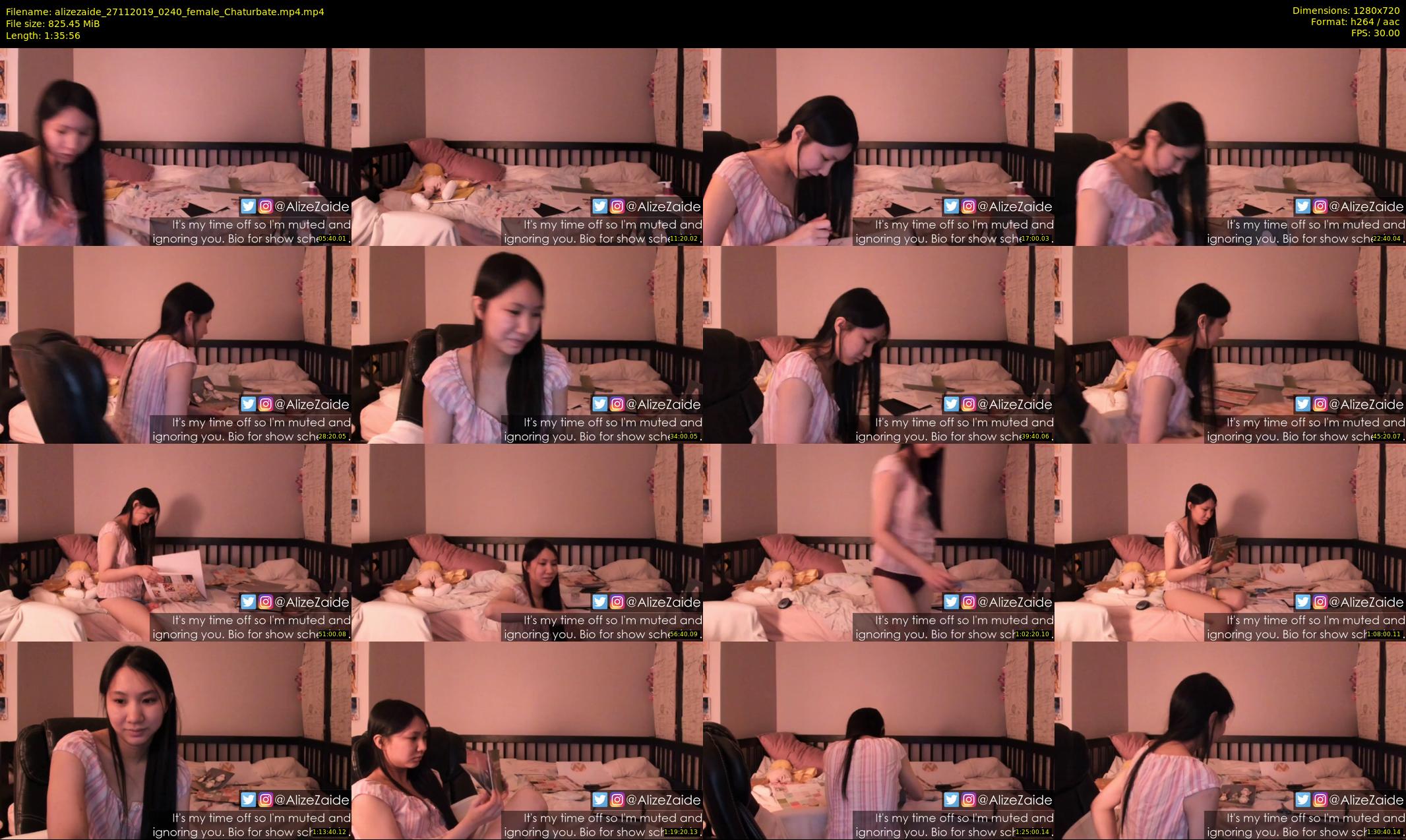 alizezaide — 96 minute Chaturbate female cam show recording, 720p, Nov 27, 2019