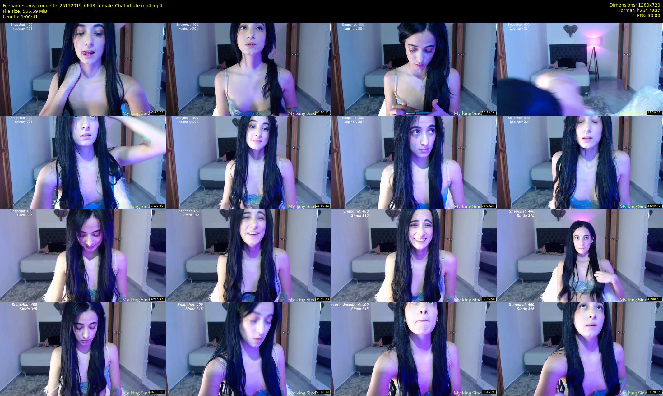 amy_coquette — 61 minute Chaturbate female cam show recording, 720p, Nov 26, 2019