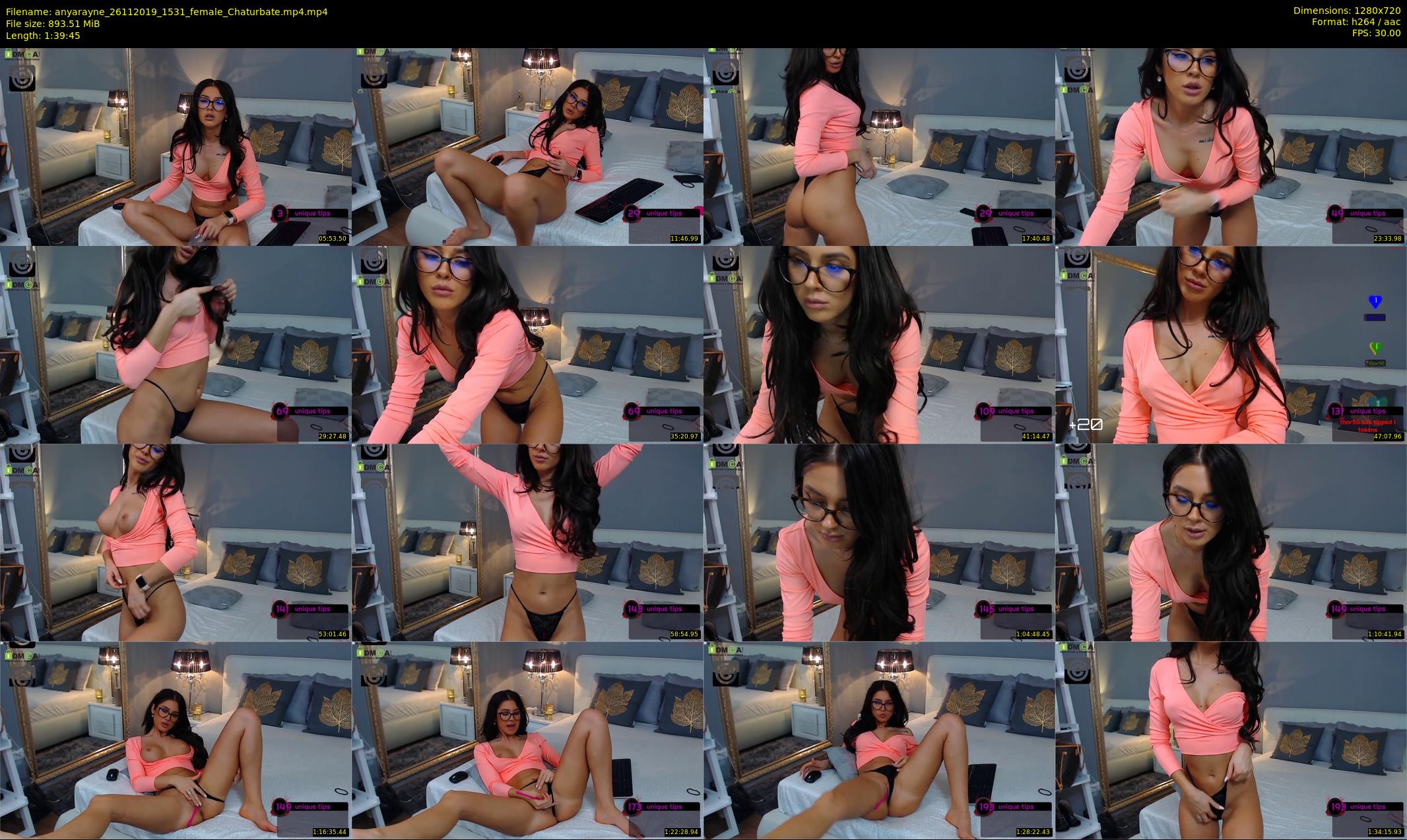 anyarayne — 100 minute Chaturbate female cam show recording, 720p, Nov 26, 2019