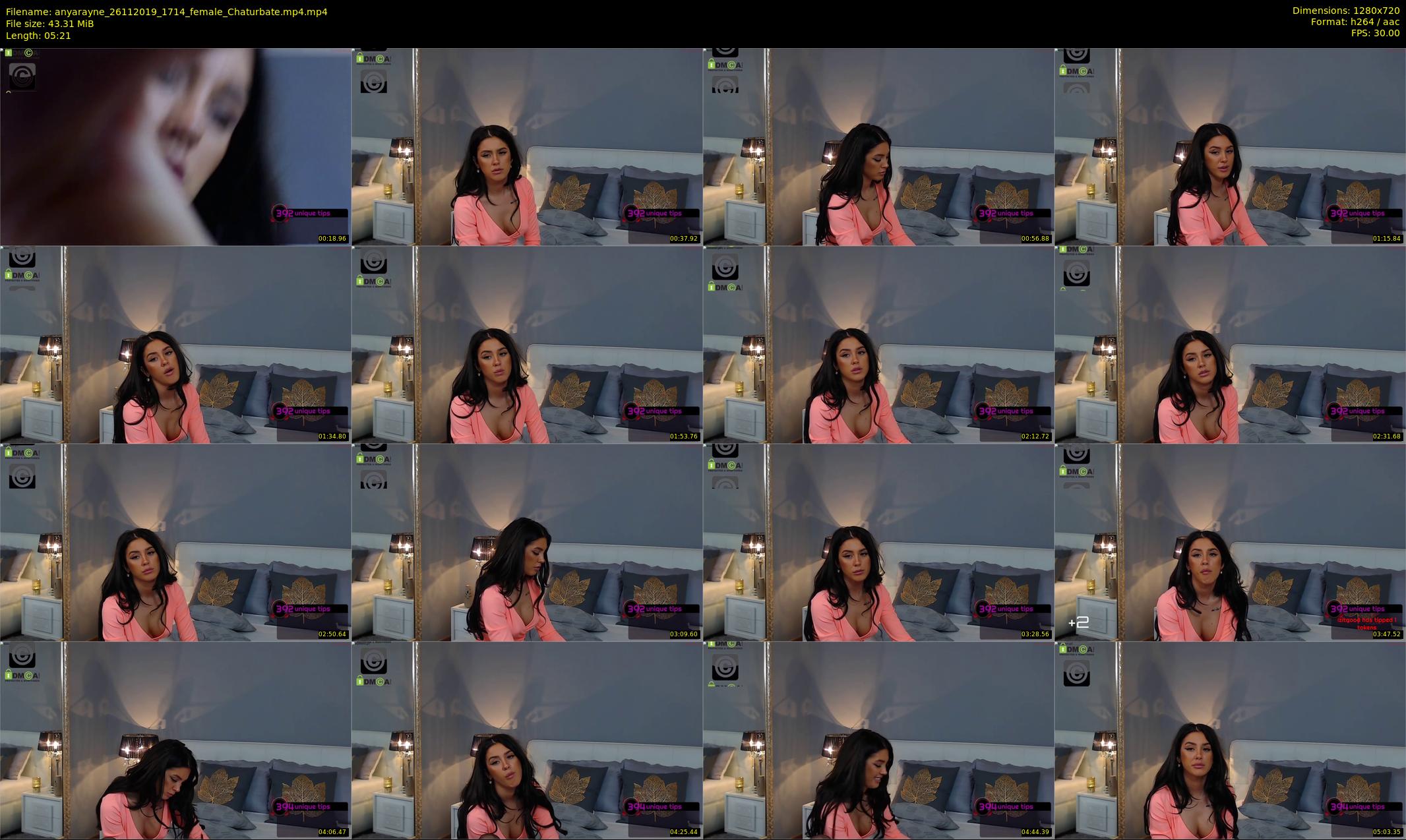 anyarayne — 6 minute Chaturbate female cam show recording, 720p, Nov 26, 2019