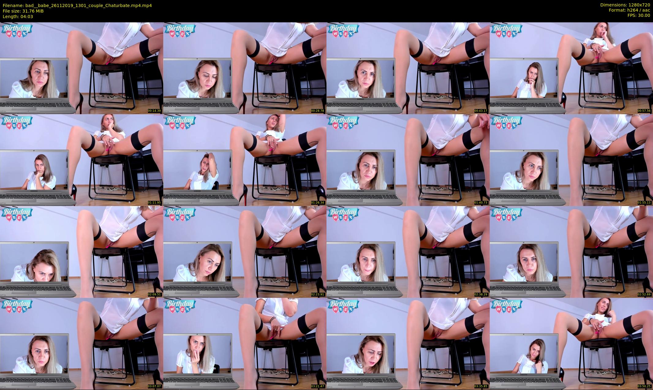 bad__babe — 5 minute Chaturbate female cam show recording, 720p, Nov 26, 2019