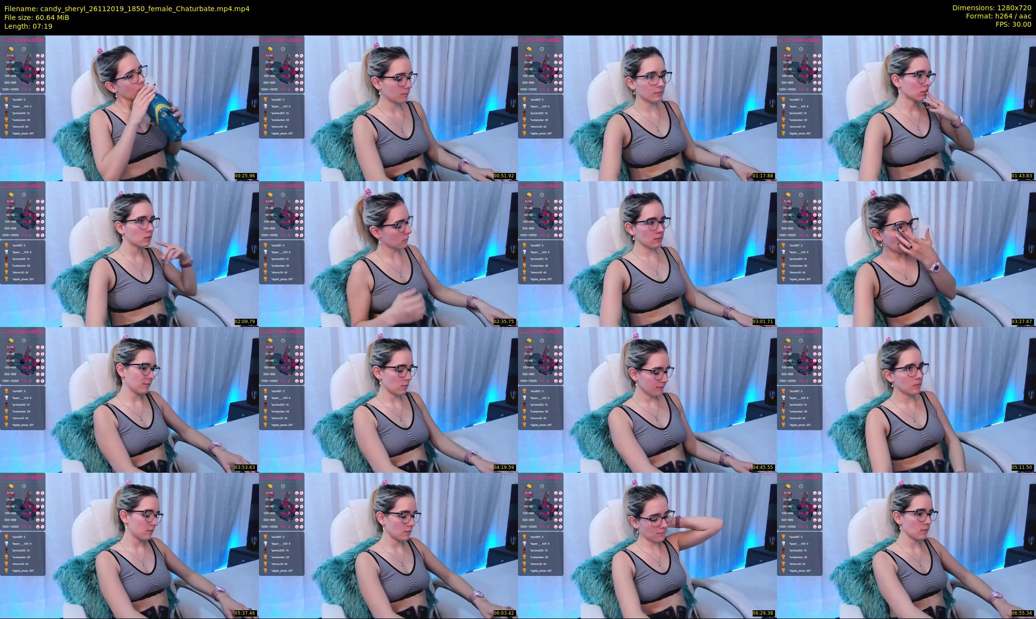candy_sheryl — 8 minute Chaturbate female cam show recording, 720p, Nov 26, 2019