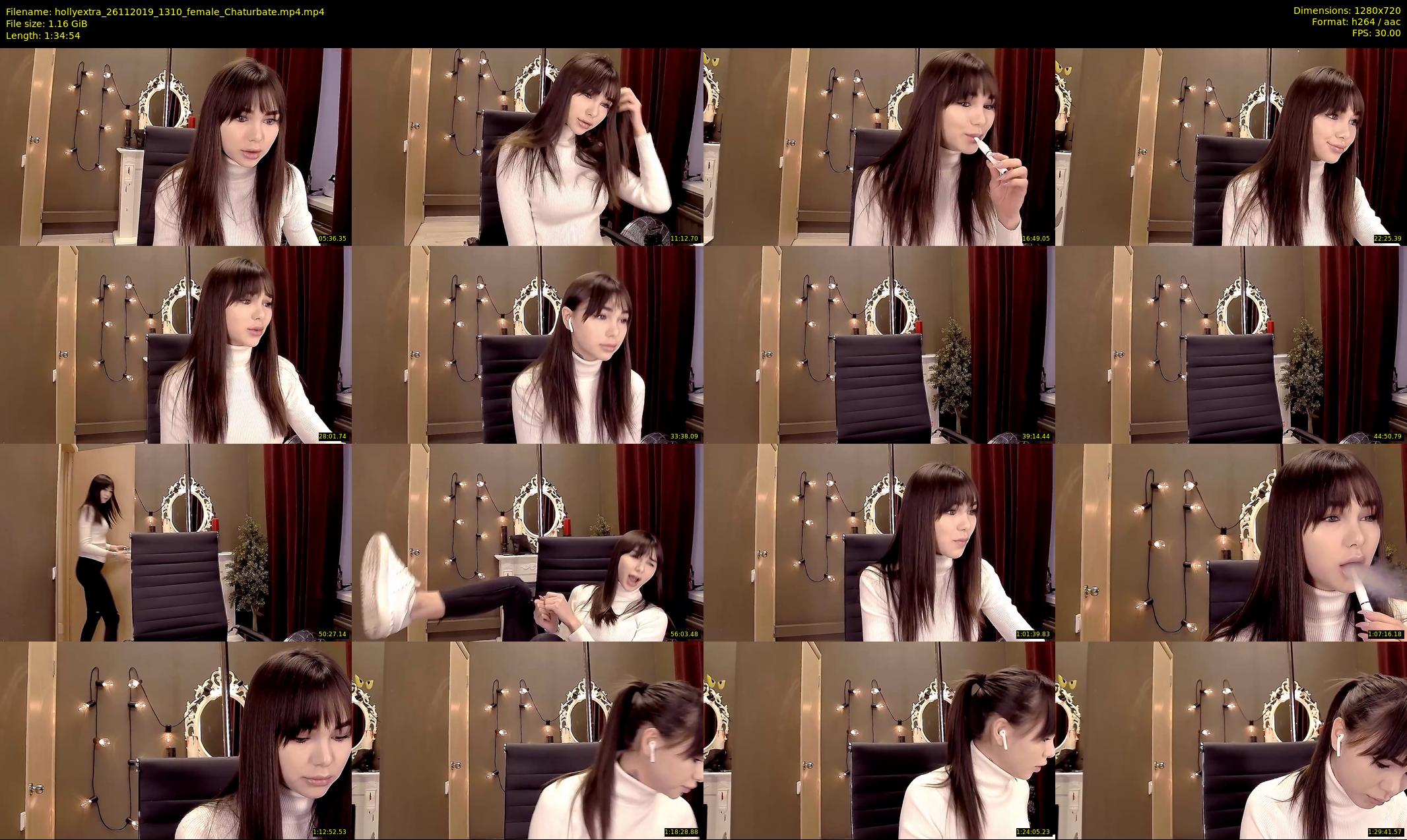 hollyextra — 95 minute Chaturbate female cam show recording, 720p, Nov 26, 2019
