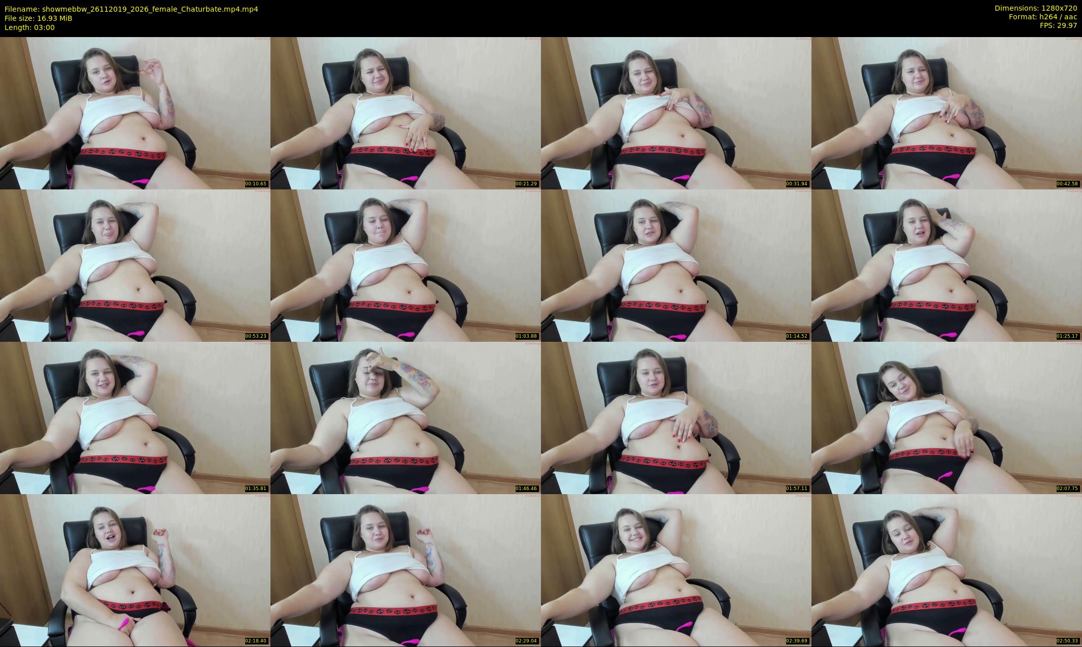 showmebbw — 3 minute Chaturbate female cam show recording, 720p, Nov 26, 2019