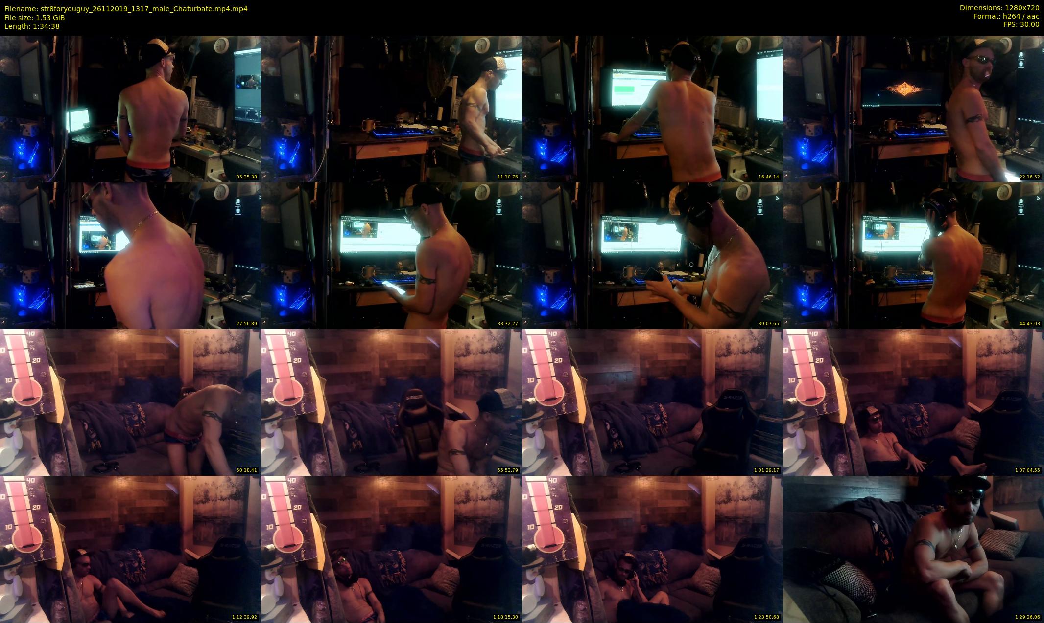 str8foryouguy — 95 minute Chaturbate male cam show recording, 720p, Nov 26, 2019