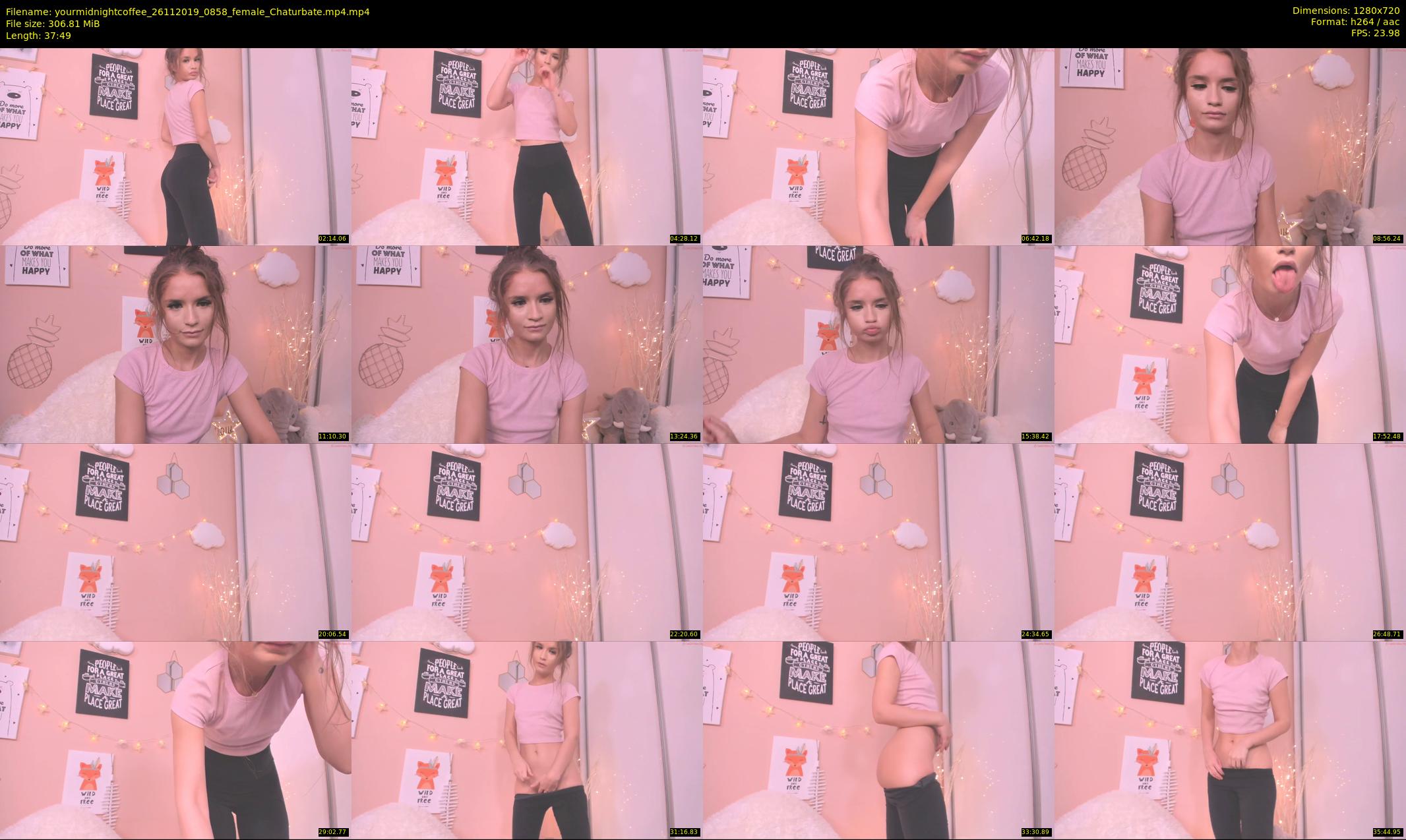 yourmidnightcoffee — 38 minute Chaturbate female cam show recording, 720p, Nov 26, 2019