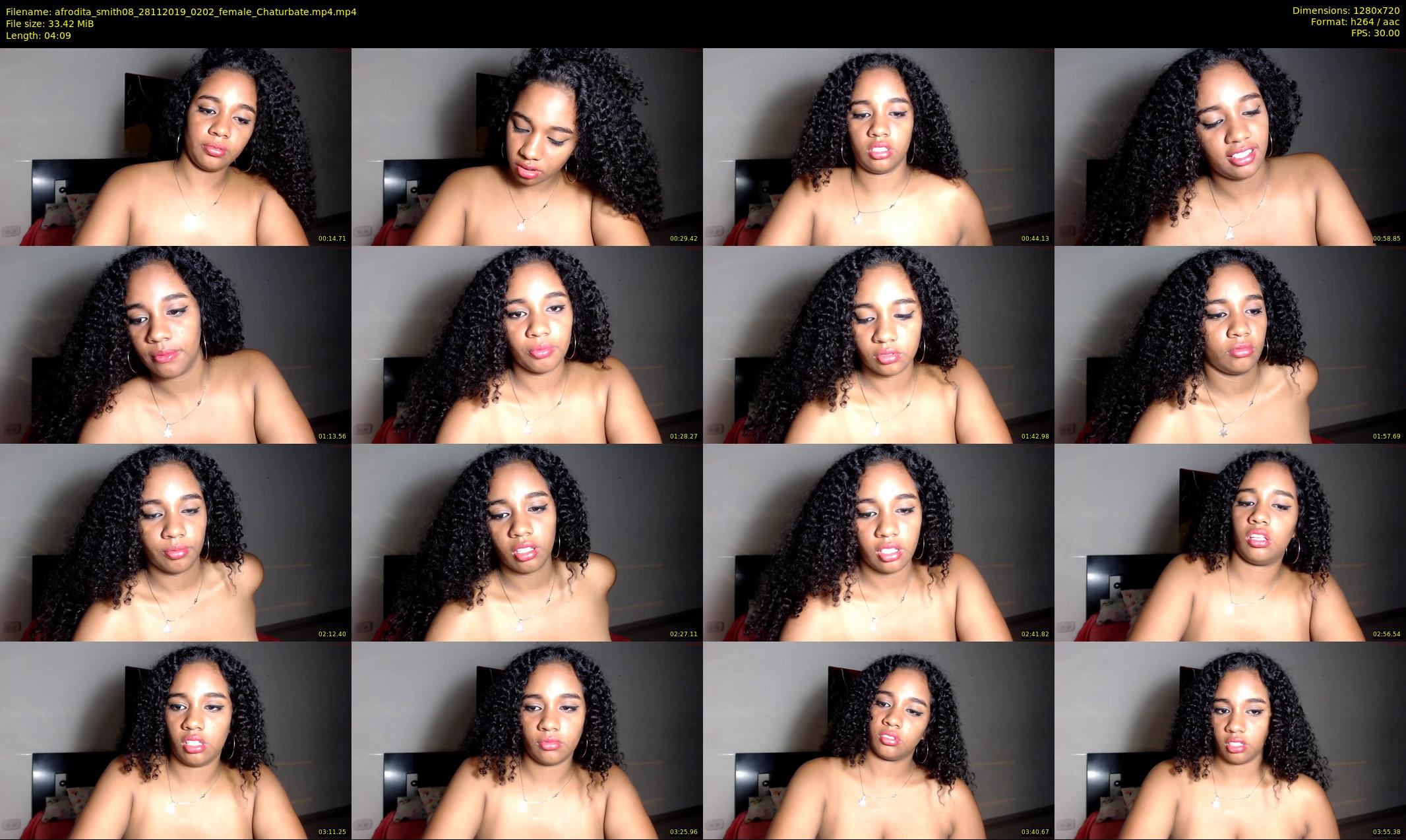 afrodita_smith08 — 5 minute Chaturbate female cam show recording, 720p, Nov 28, 2019