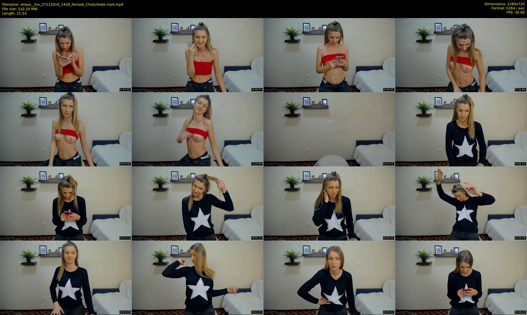 alisaa__fox — 32 minute Chaturbate female cam show recording, 720p, Nov 27, 2019