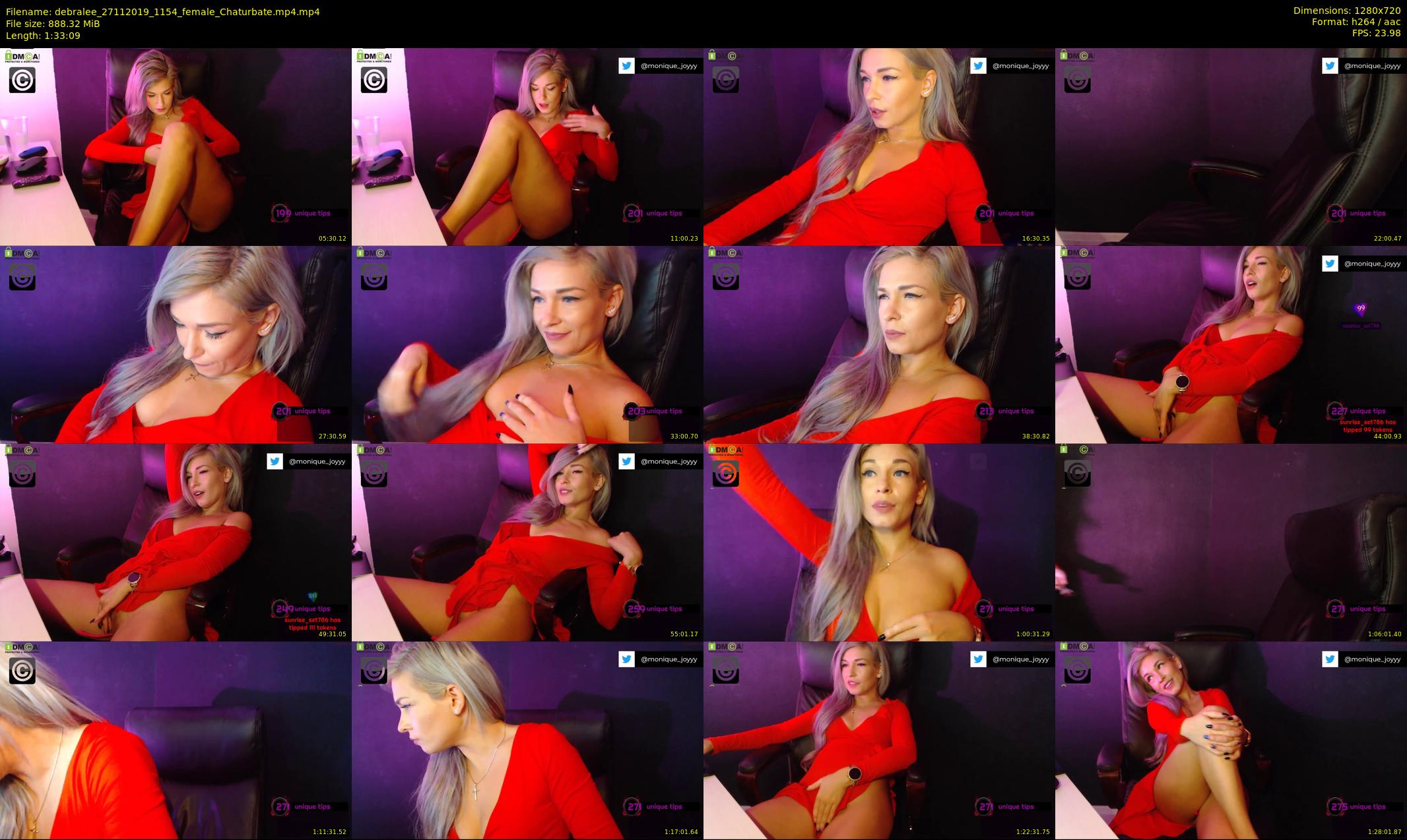 debralee — 94 minute Chaturbate female cam show recording, 720p, Nov 27, 2019