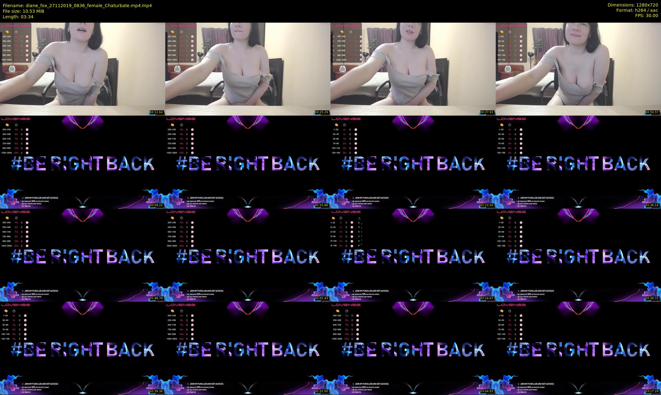 diane_fox — 4 minute Chaturbate female cam show recording, 720p, Nov 27, 2019