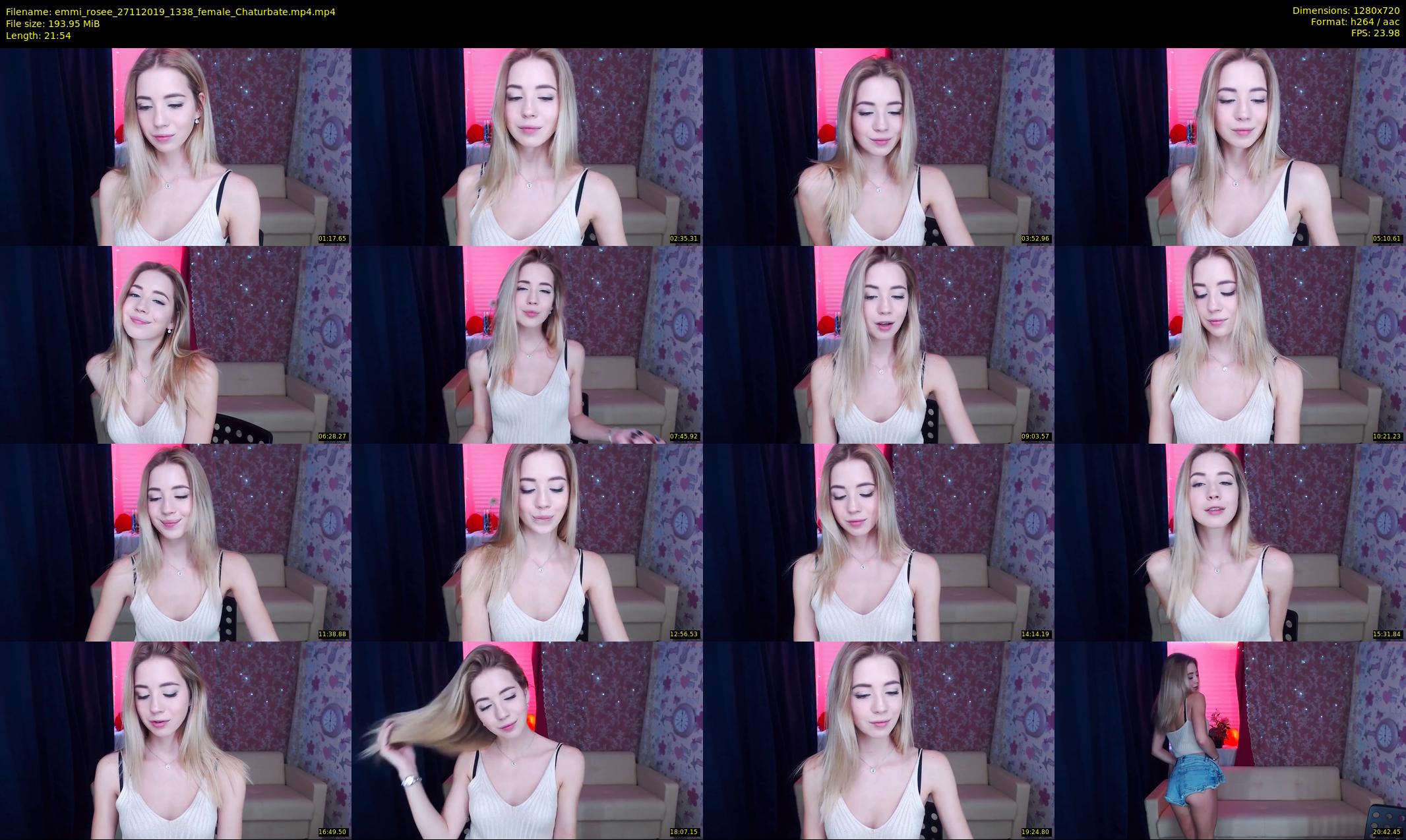 emmi_rosee — 22 minute Chaturbate female cam show recording, 720p, Nov 27, 2019