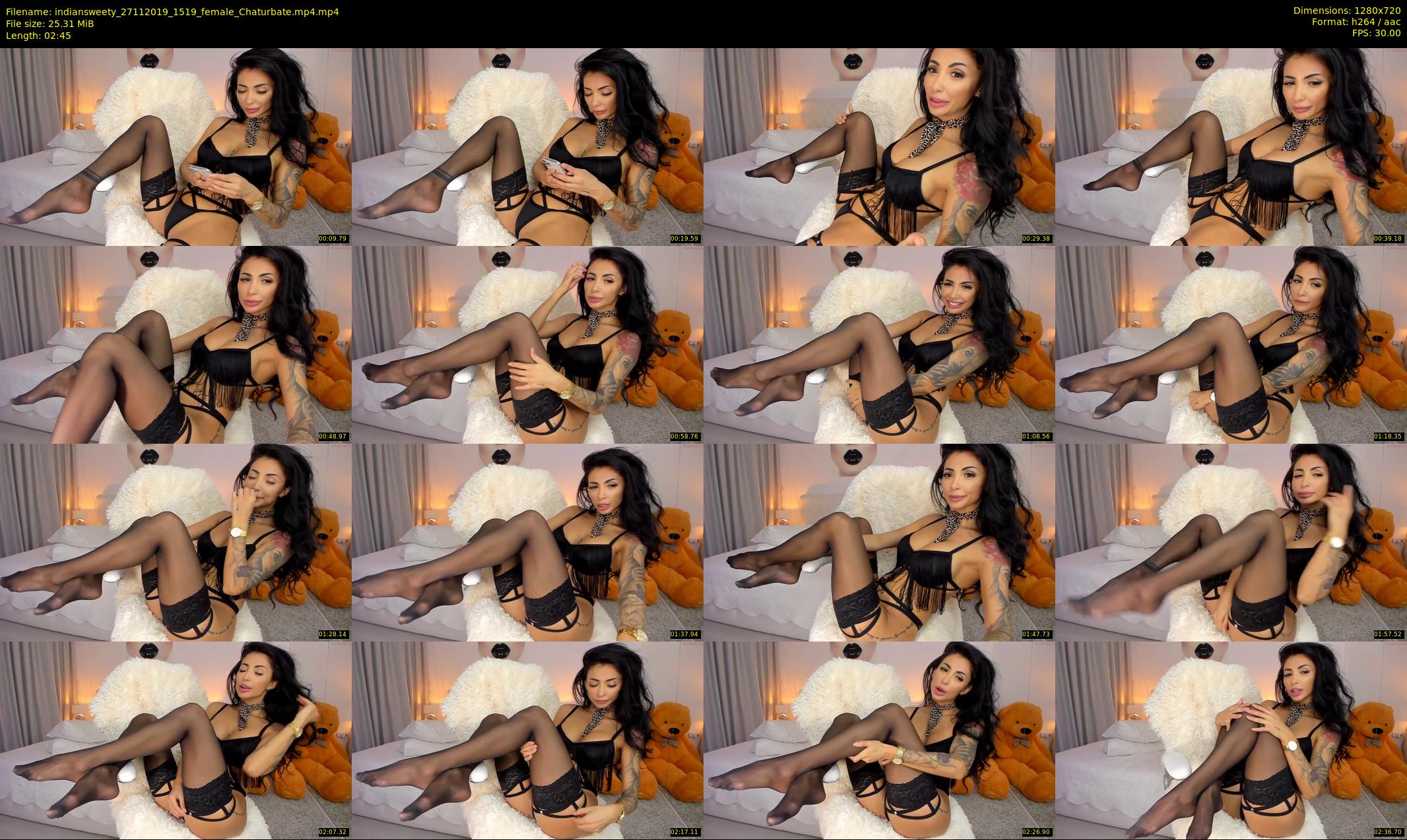 indiansweety — 3 minute Chaturbate female cam show recording, 720p, Nov 27, 2019