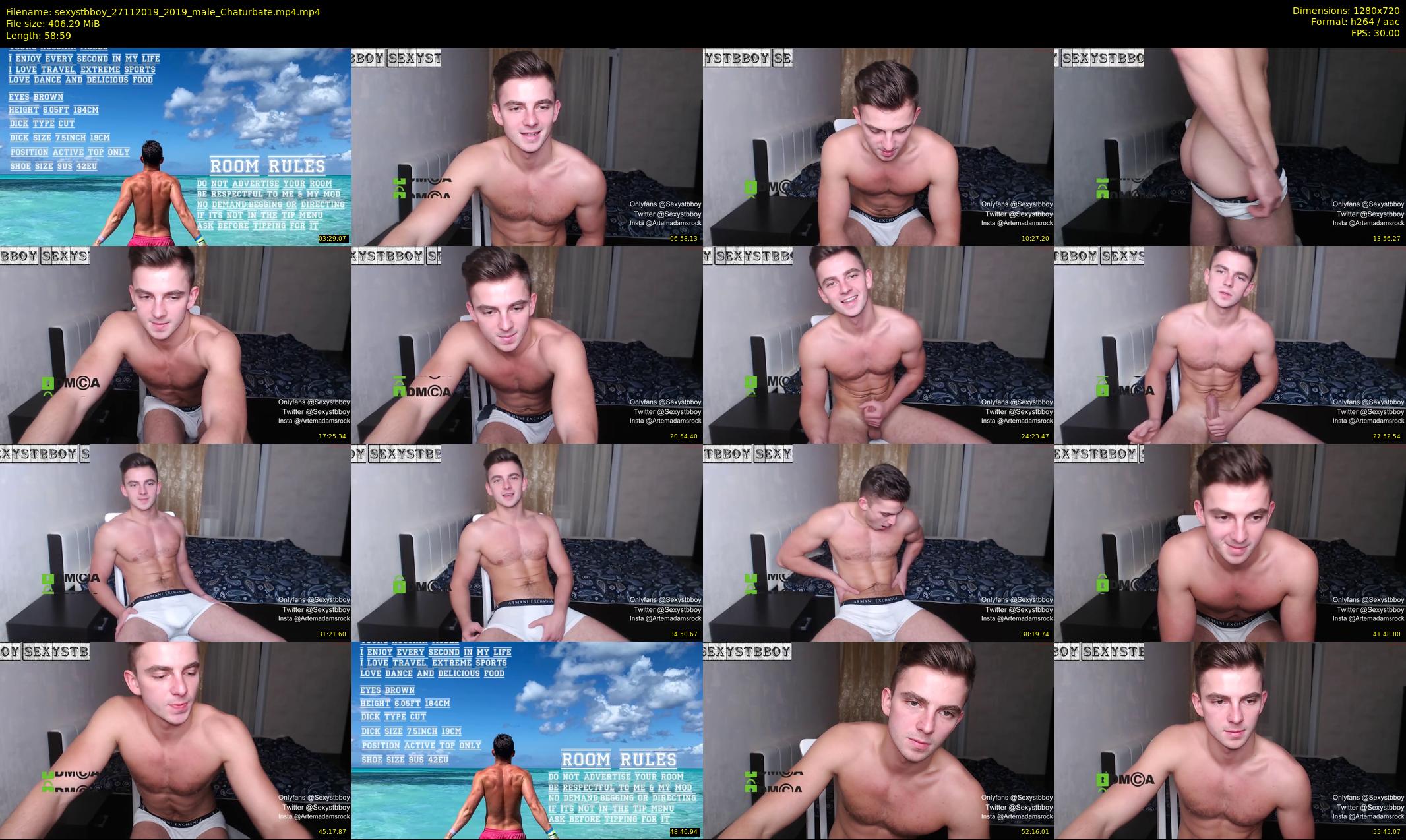 sexystbboy — 59 minute Chaturbate male cam show recording, 720p, Nov 27, 2019