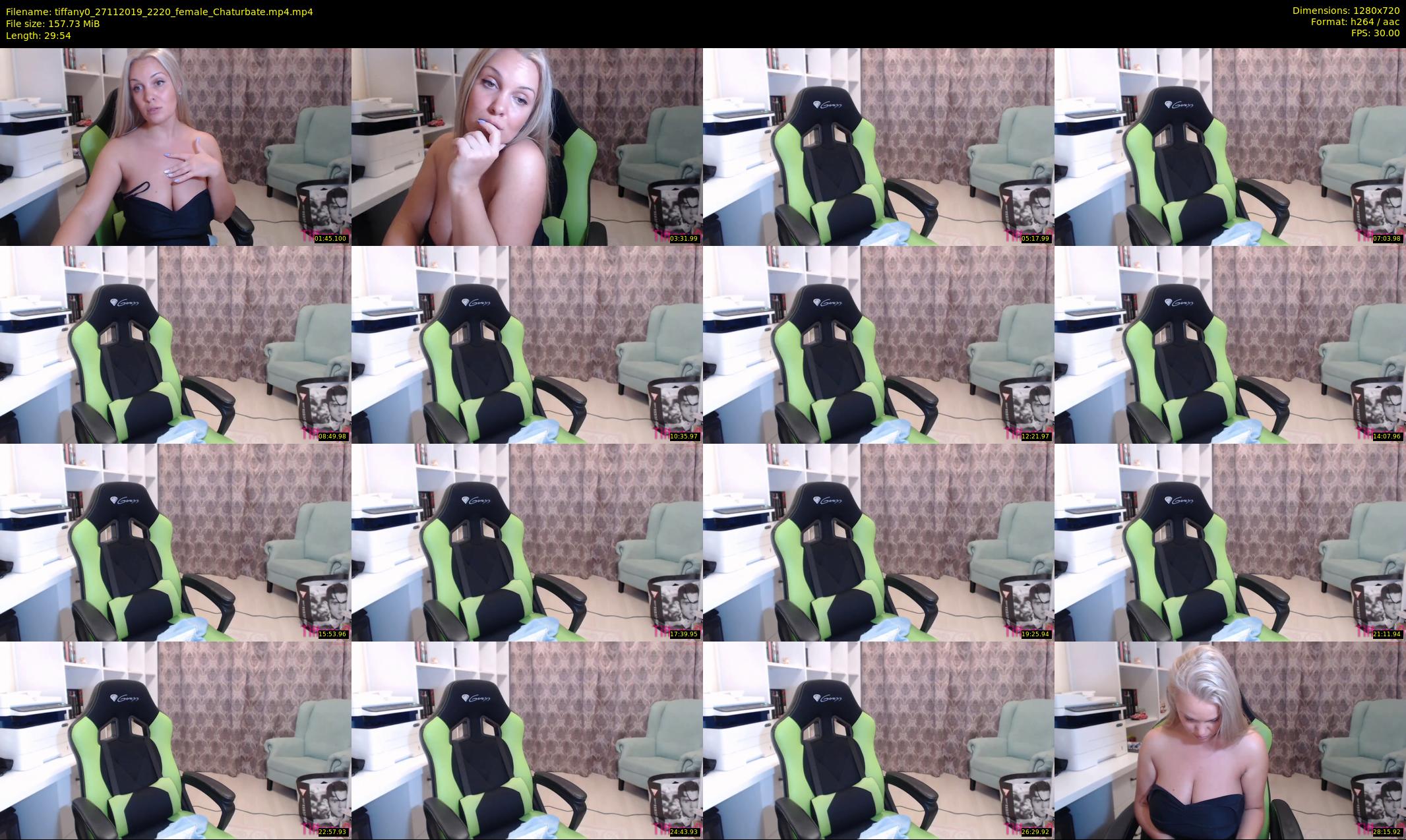tiffany0 — 30 minute Chaturbate female cam show recording, 720p, Nov 27, 2019