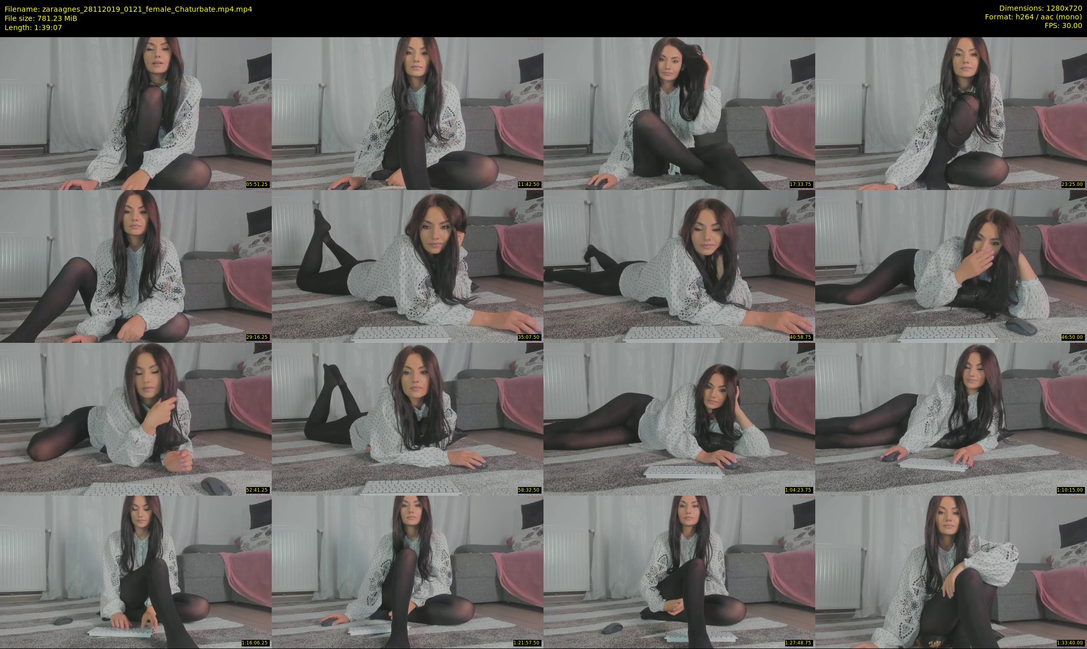 zaraagnes — 100 minute Chaturbate female cam show recording, 720p, Nov 28, 2019
