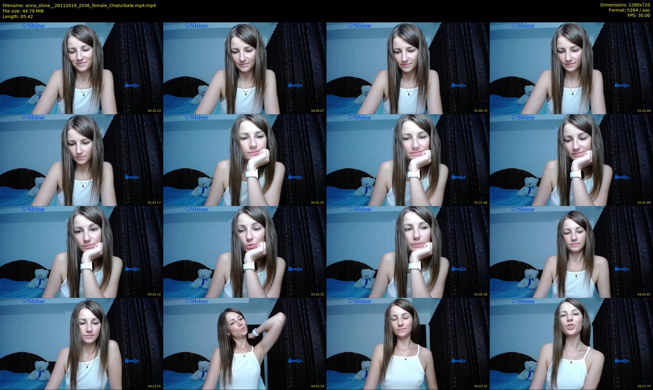 anna_shine_ — 6 minute Chaturbate female cam show recording, 720p, Nov 28, 2019