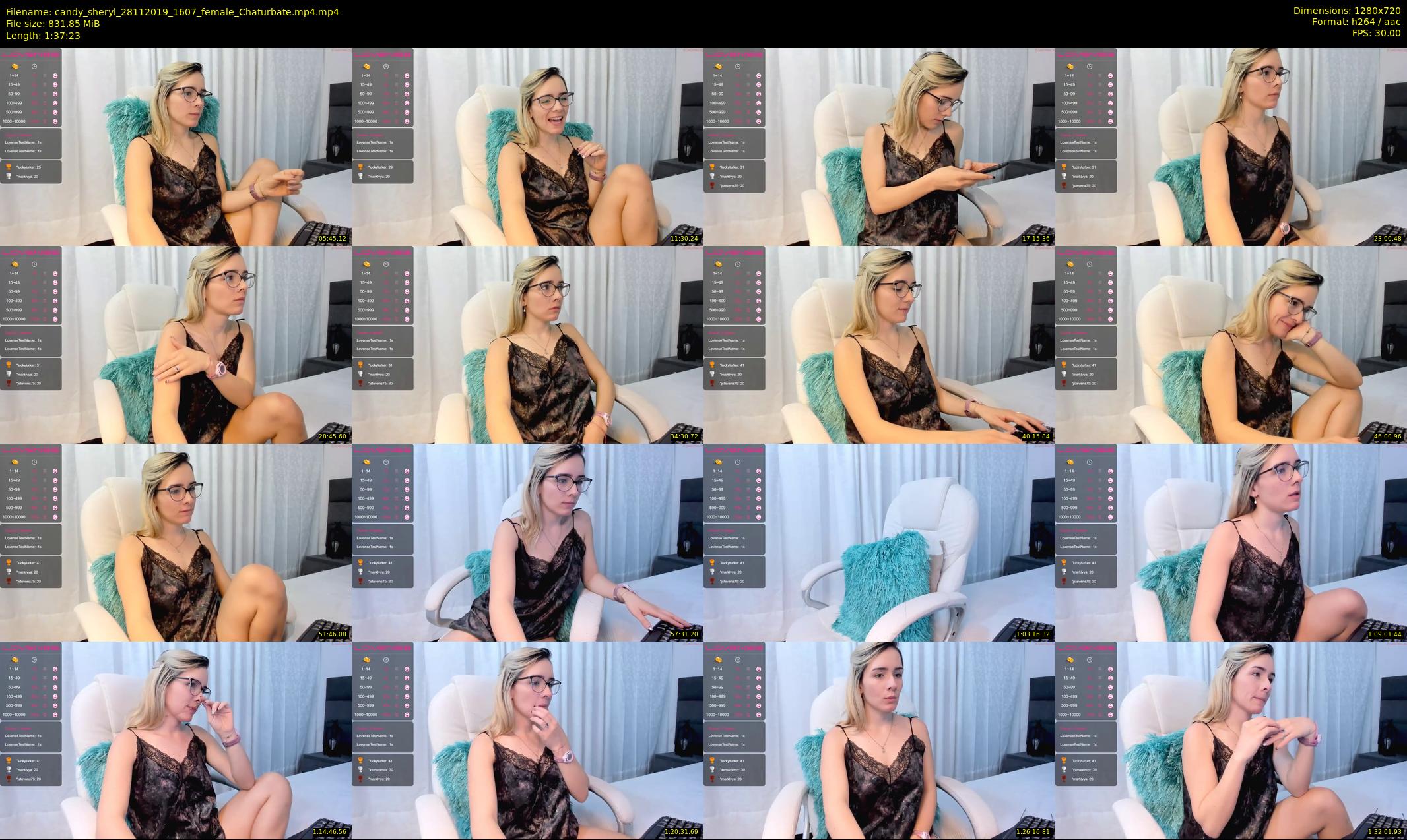 candy_sheryl — 98 minute Chaturbate female cam show recording, 720p, Nov 28, 2019