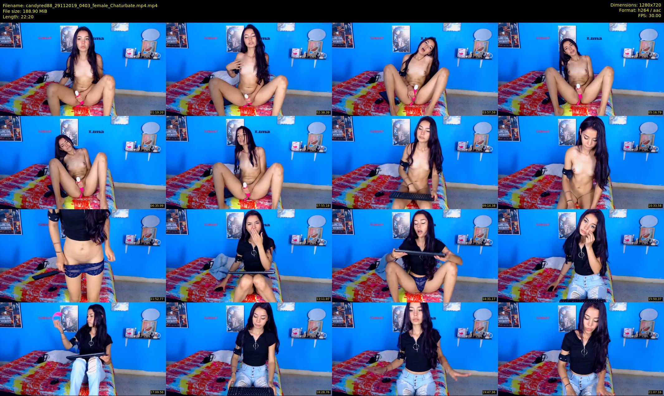 candyred88 — 23 minute Chaturbate female cam show recording, 720p, Nov 29, 2019