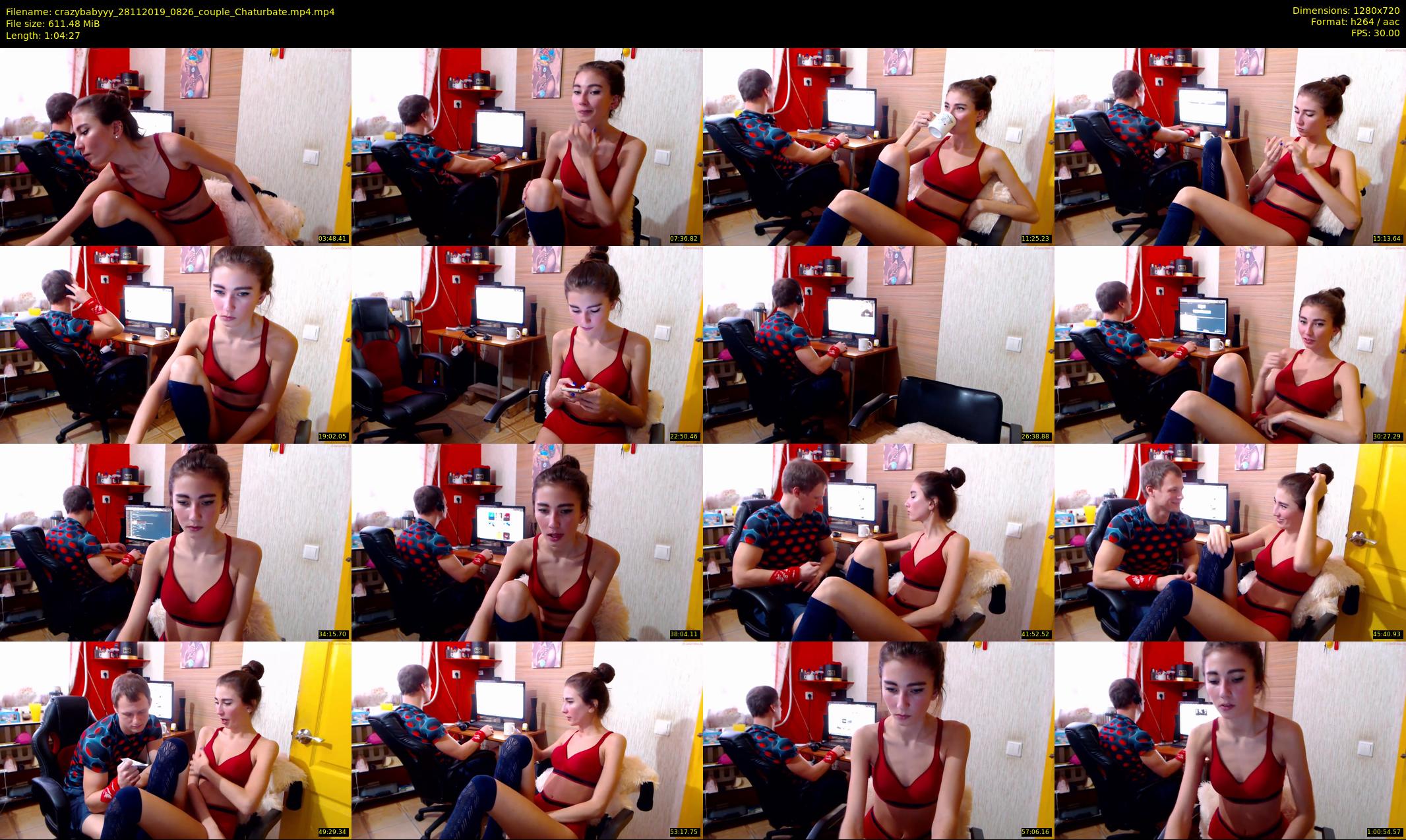 crazybabyyy — 65 minute Chaturbate couple cam show recording, 720p, Nov 28, 2019