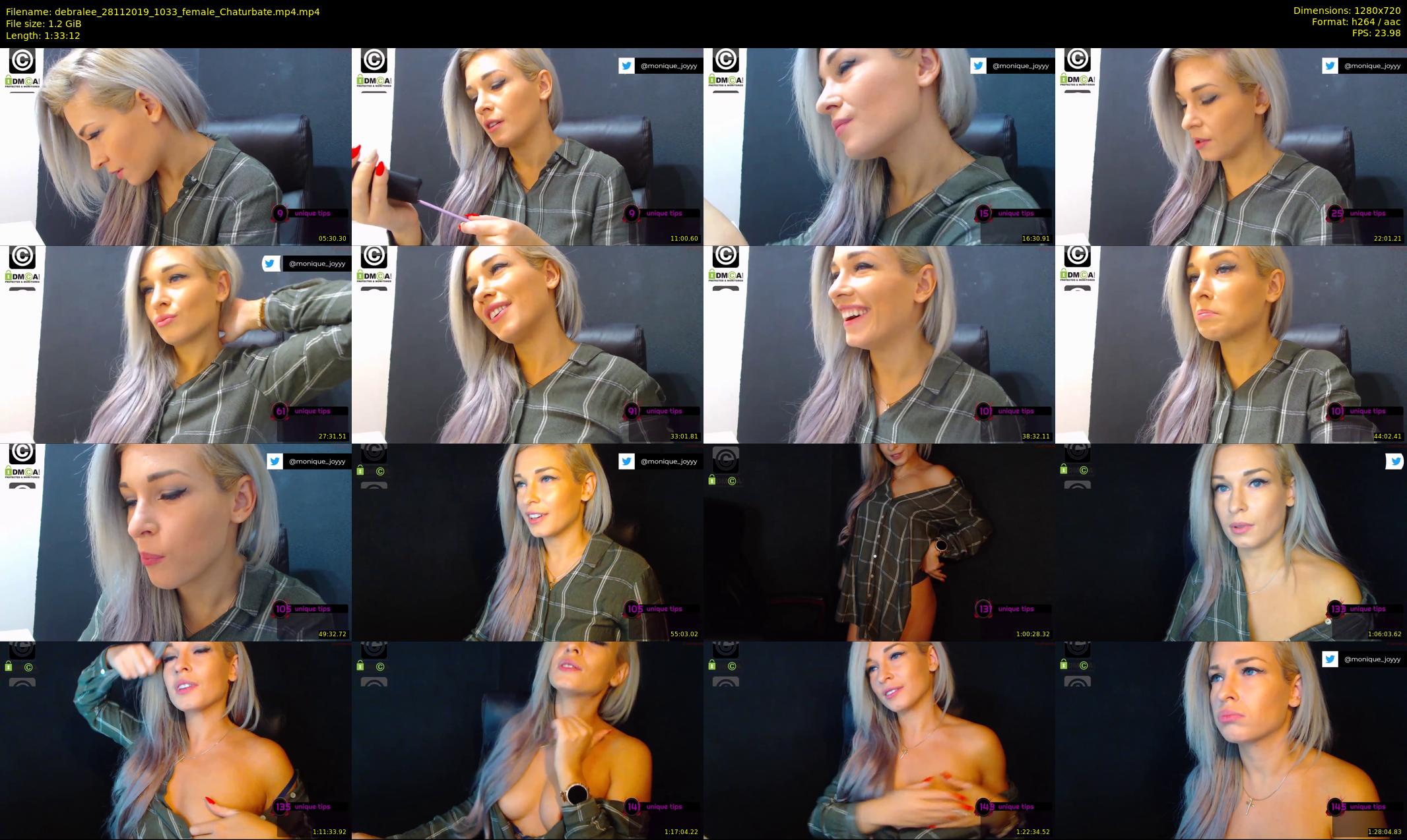 debralee — 94 minute Chaturbate female cam show recording, 720p, Nov 28, 2019
