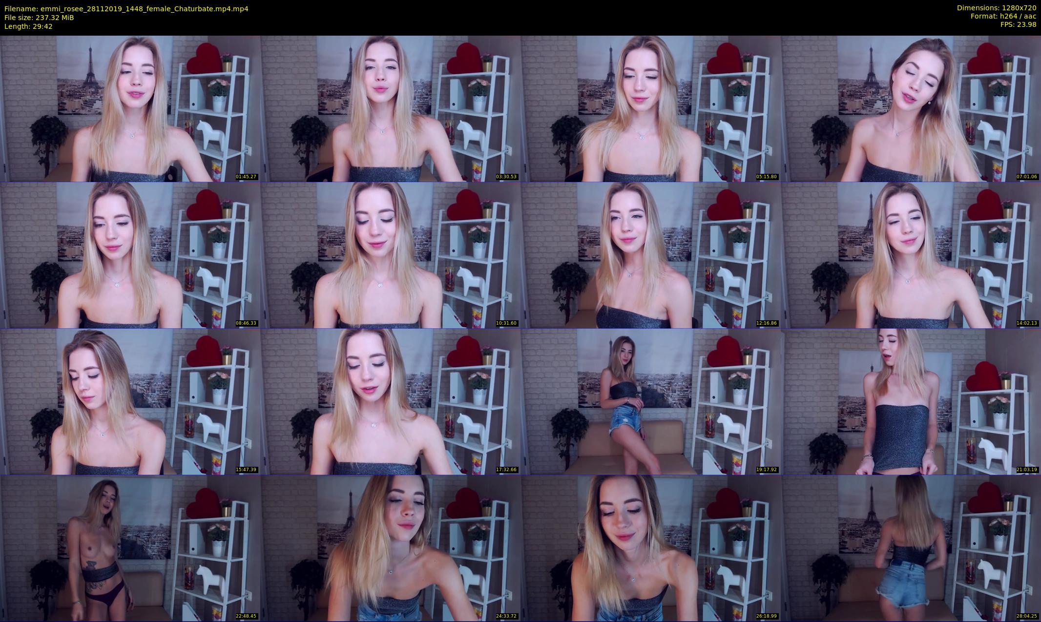 emmi_rosee — 30 minute Chaturbate female cam show recording, 720p, Nov 28, 2019
