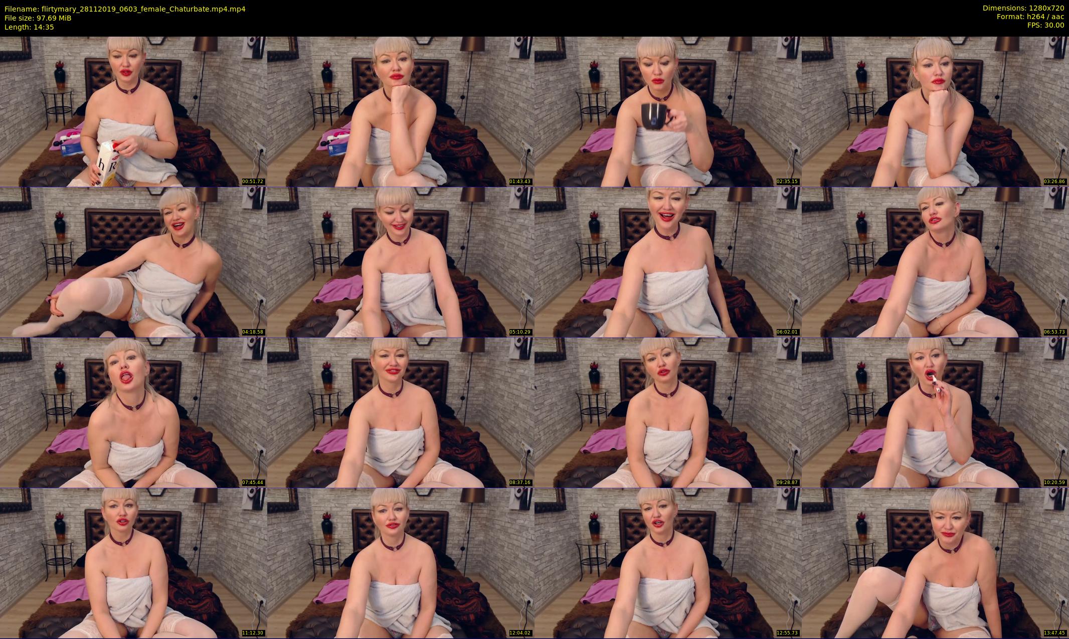 flirtymary — 15 minute Chaturbate female cam show recording, 720p, Nov 28, 2019