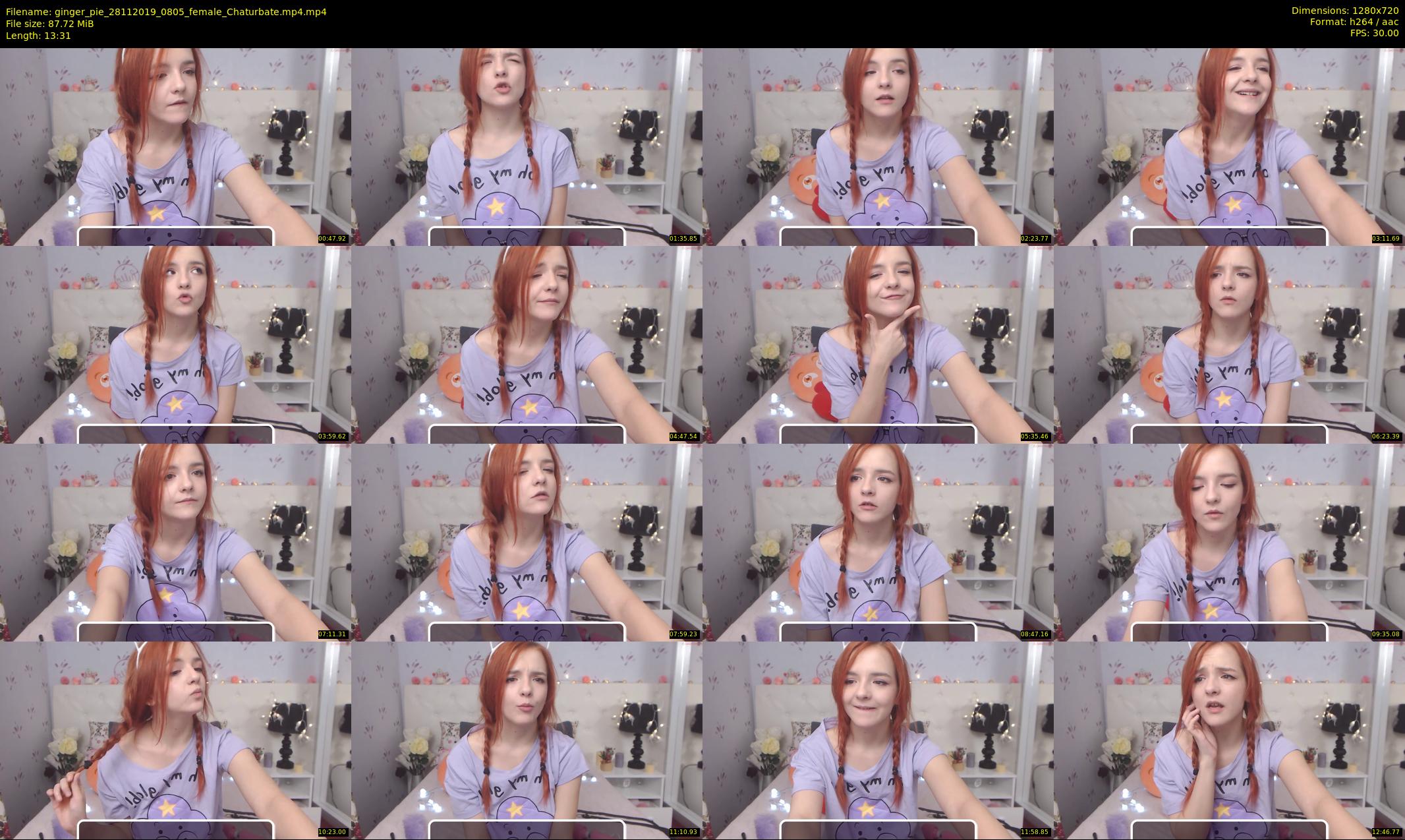 ginger_pie — 14 minute Chaturbate female cam show recording, 720p, Nov 28, 2019