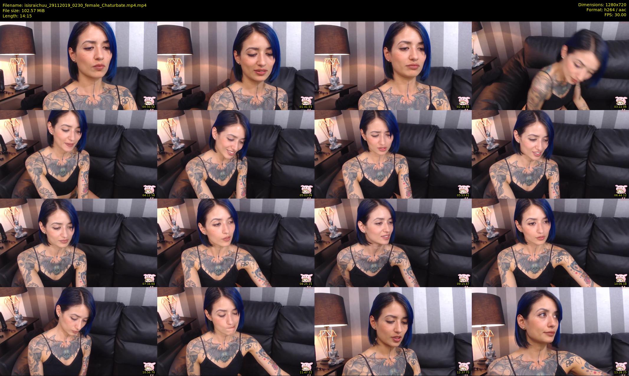isisraichuu — 15 minute Chaturbate female cam show recording, 720p, Nov 29, 2019