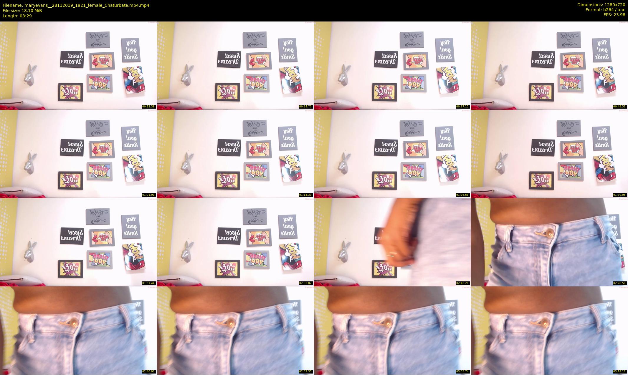maryevans_ — 4 minute Chaturbate female cam show recording, 720p, Nov 28, 2019