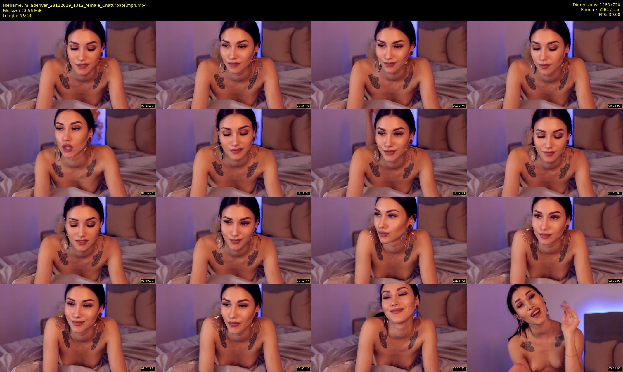 miladenver — 4 minute Chaturbate female cam show recording, 720p, Nov 28, 2019