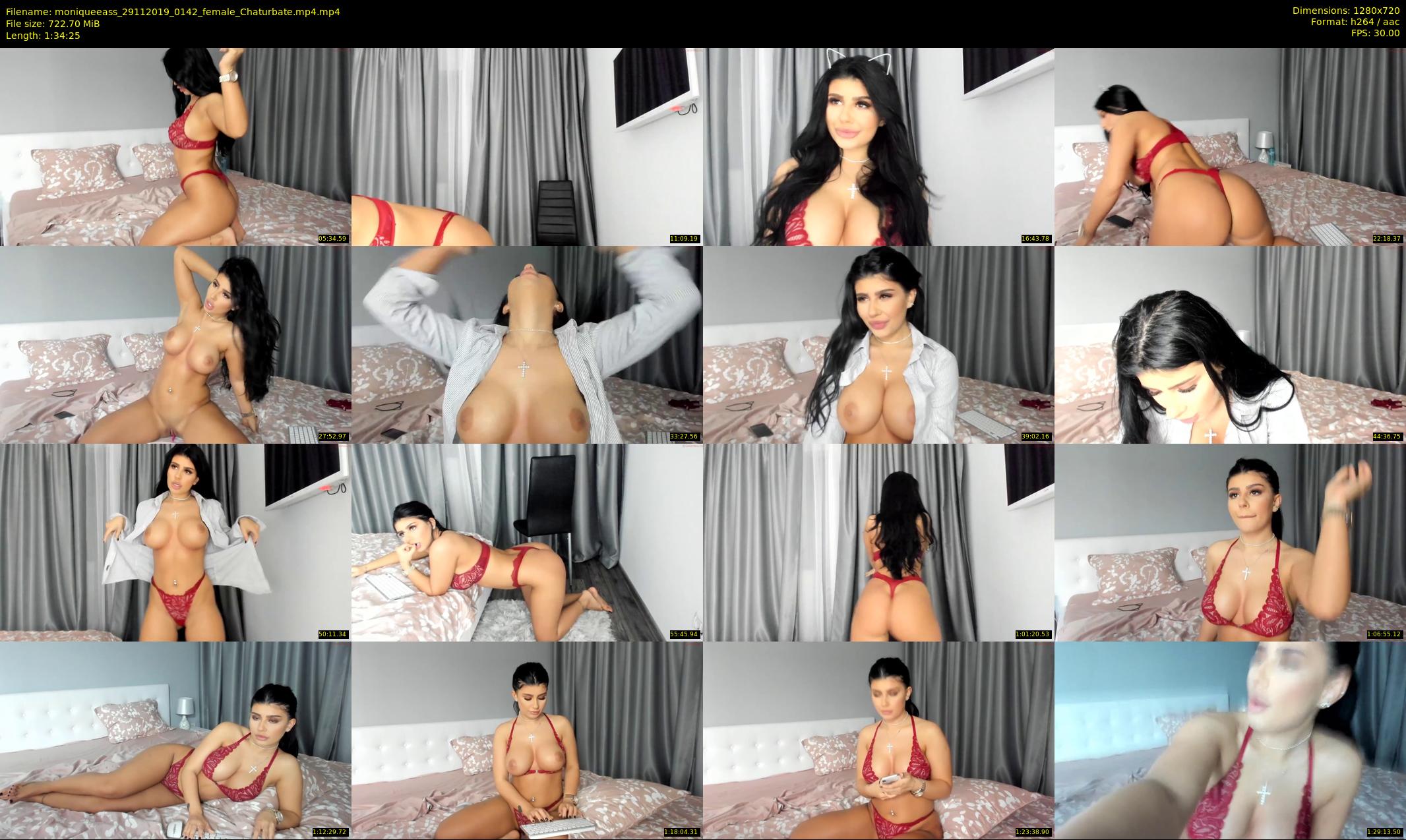 moniqueeass — 95 minute Chaturbate female cam show recording, 720p, Nov 29, 2019