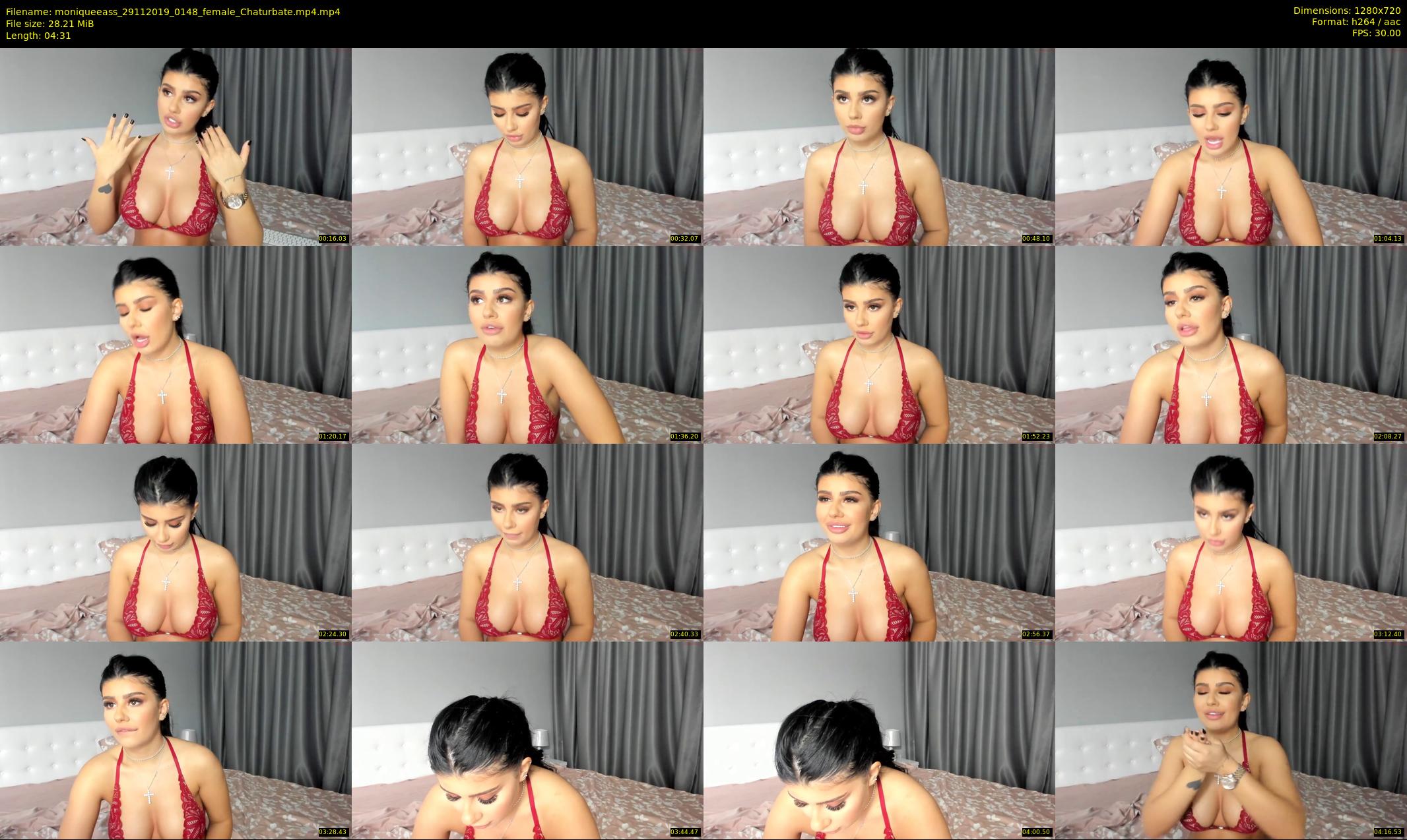 moniqueeass — 5 minute Chaturbate female cam show recording, 720p, Nov 29, 2019