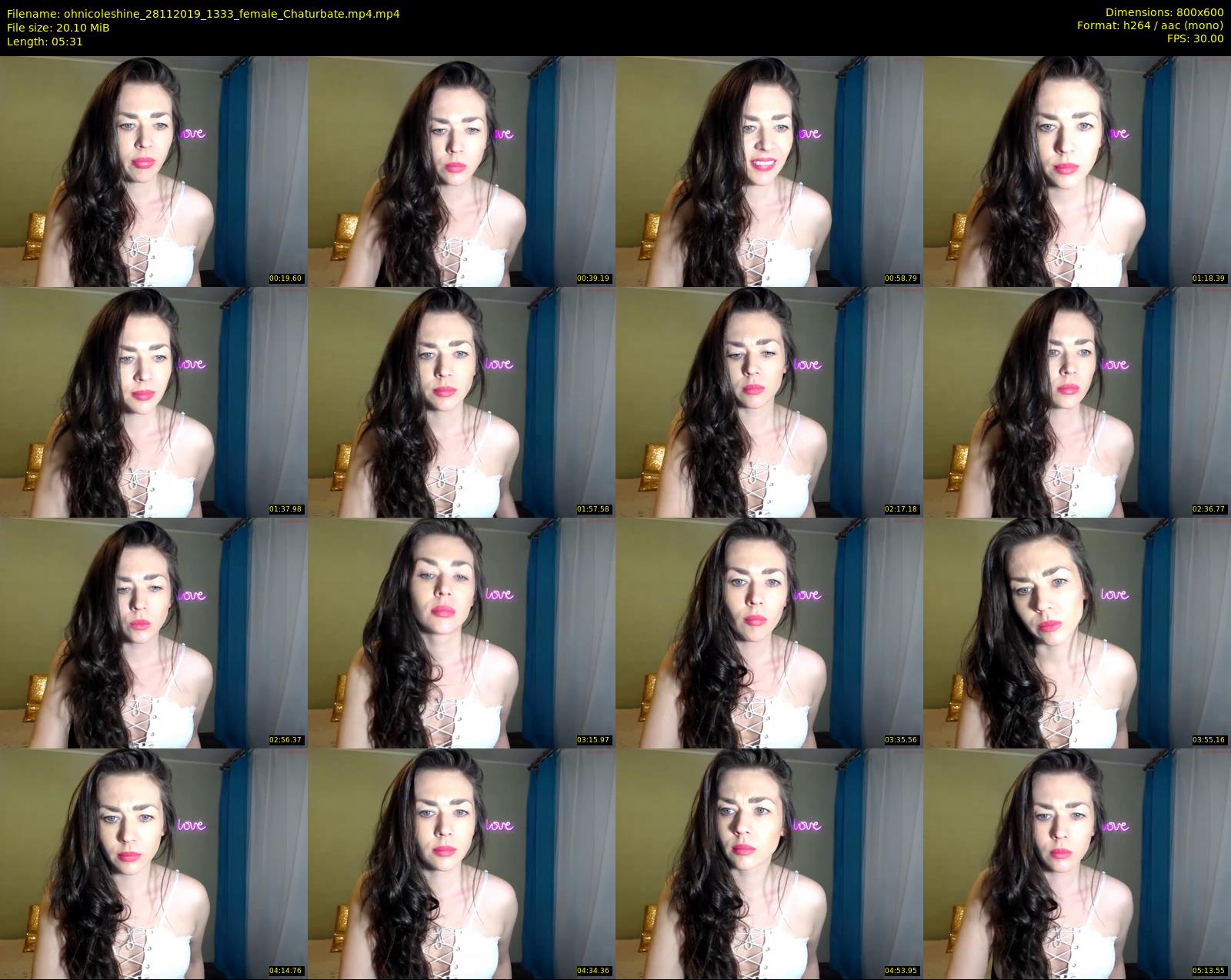 ohnicoleshine — 6 minute Chaturbate female cam show recording, 480p, Nov 28, 2019