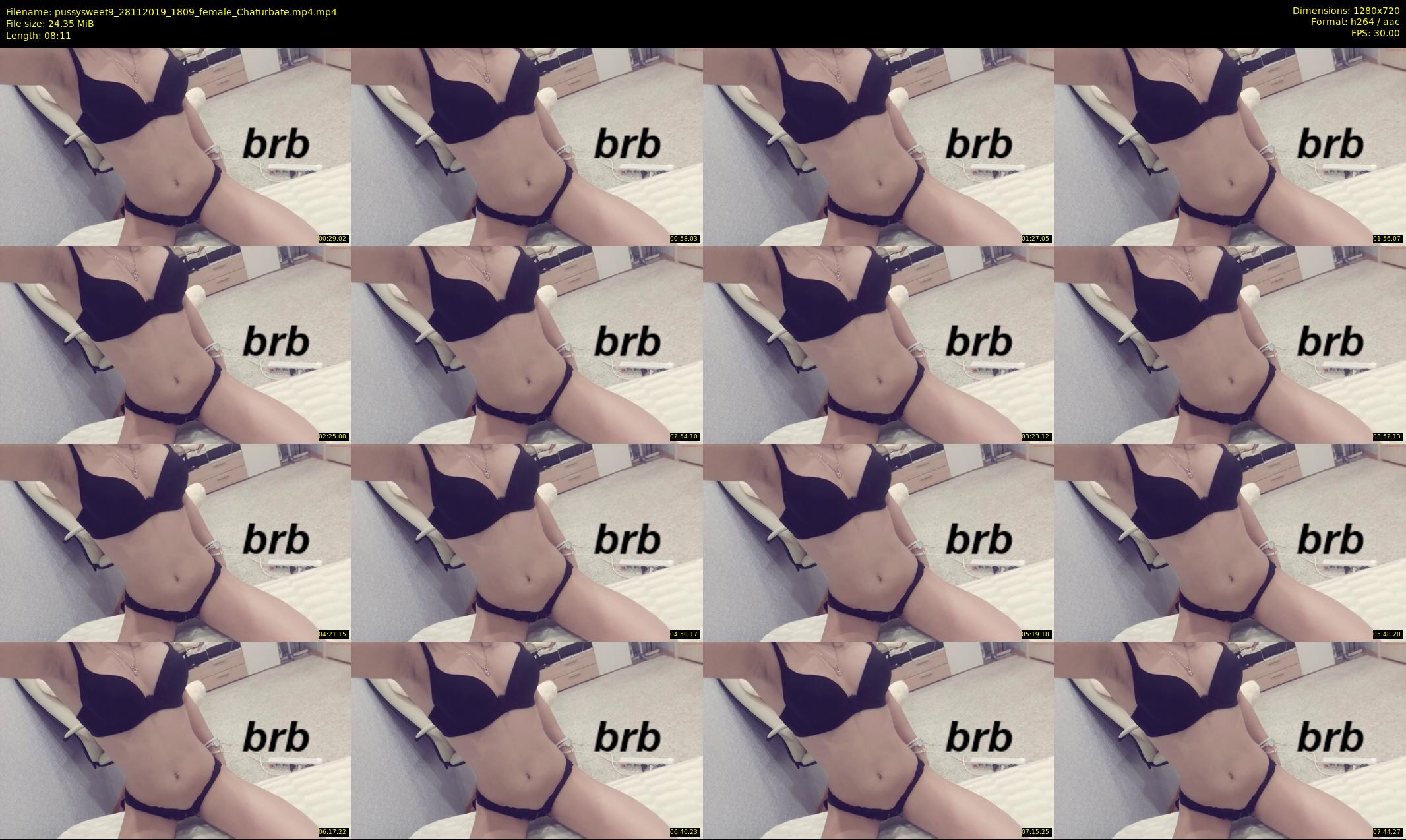 pussysweet9 — 9 minute Chaturbate female cam show recording, 720p, Nov 28, 2019