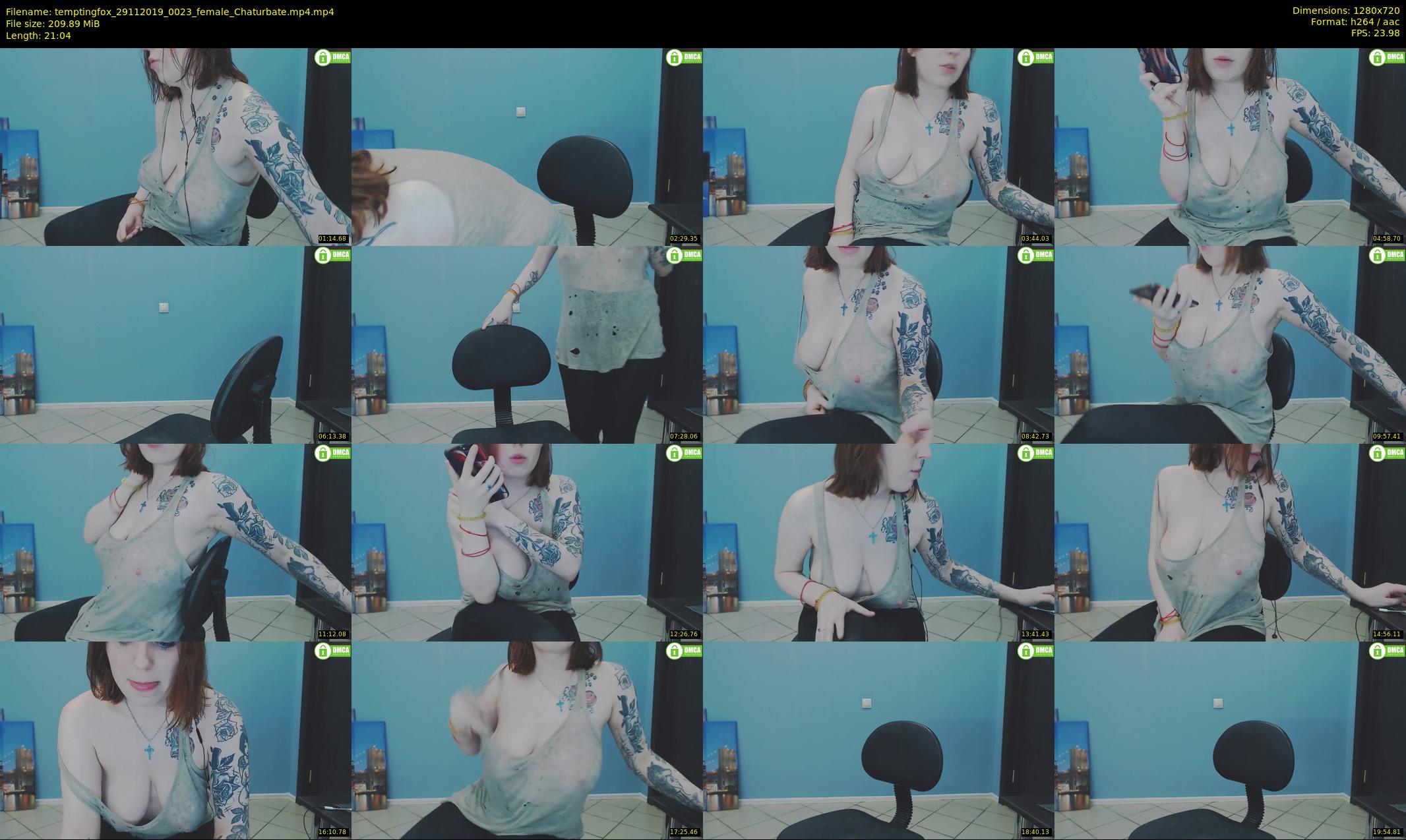 temptingfox — 22 minute Chaturbate female cam show recording, 720p, Nov 29, 2019