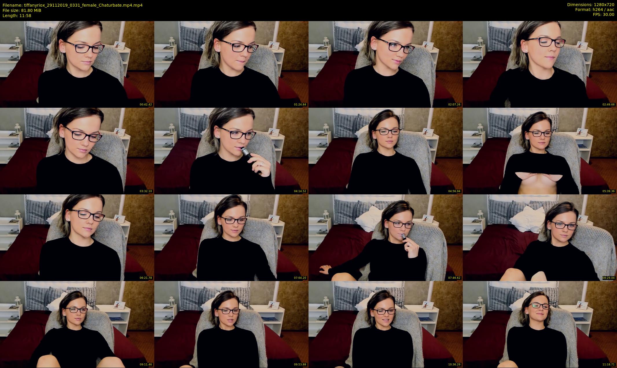 tiffanyriox — 12 minute Chaturbate female cam show recording, 720p, Nov 29, 2019