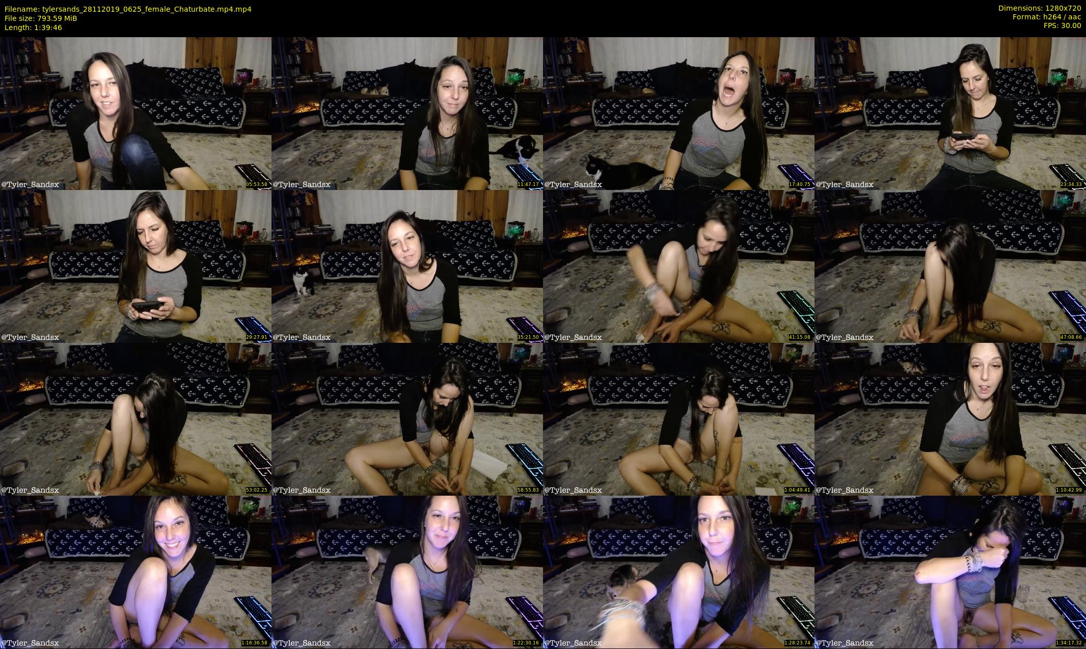 tylersands — 100 minute Chaturbate female cam show recording, 720p, Nov 28, 2019