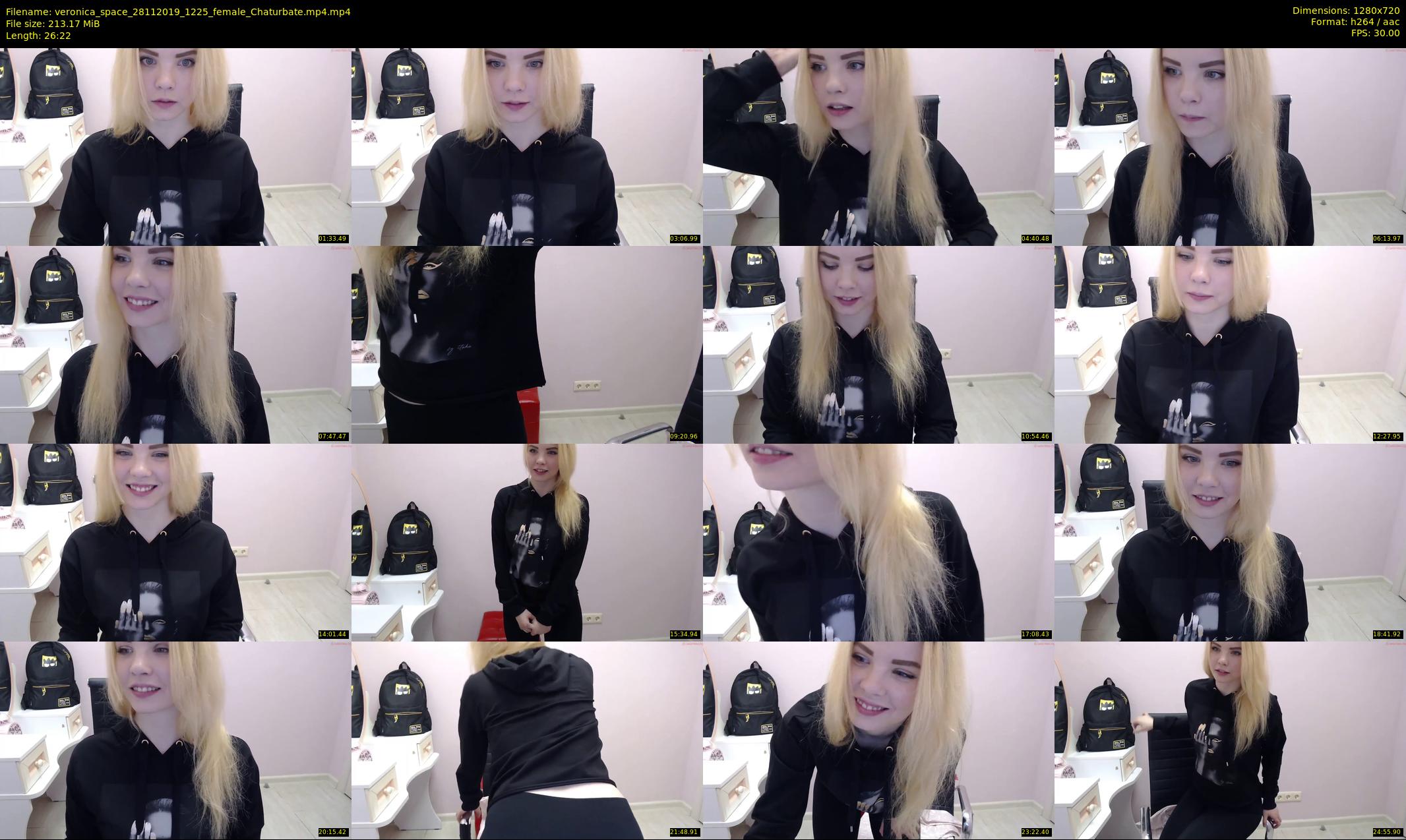 veronica_space — 27 minute Chaturbate female cam show recording, 720p, Nov 28, 2019