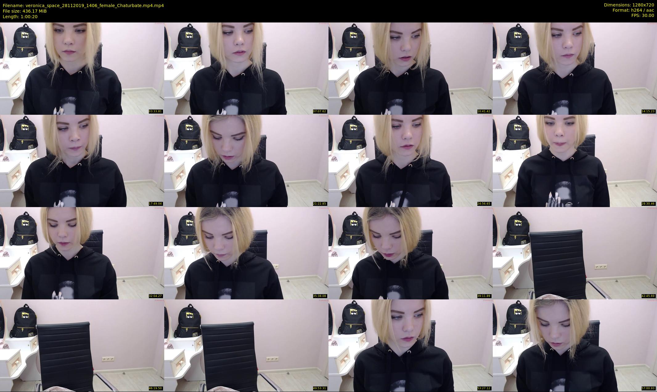 veronica_space — 61 minute Chaturbate female cam show recording, 720p, Nov 28, 2019
