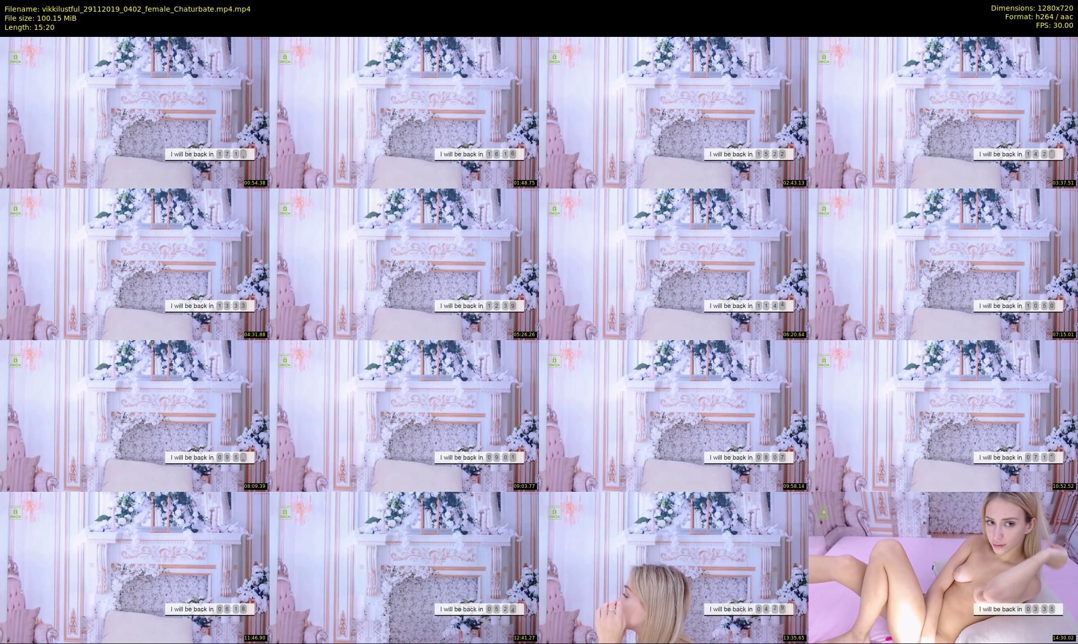 vikkilustful — 16 minute Chaturbate female cam show recording, 720p, Nov 29, 2019