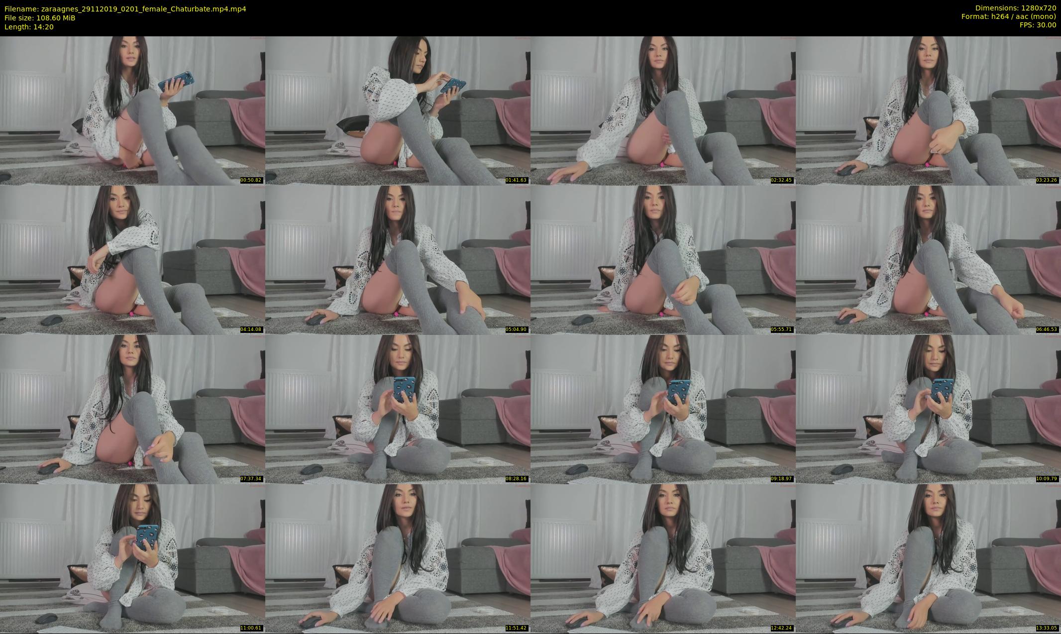 zaraagnes — 15 minute Chaturbate female cam show recording, 720p, Nov 29, 2019