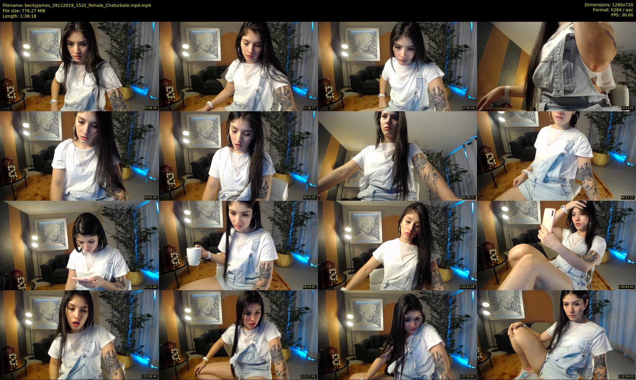 beckyjames — 99 minute Chaturbate female cam show recording, 720p, Nov 29, 2019