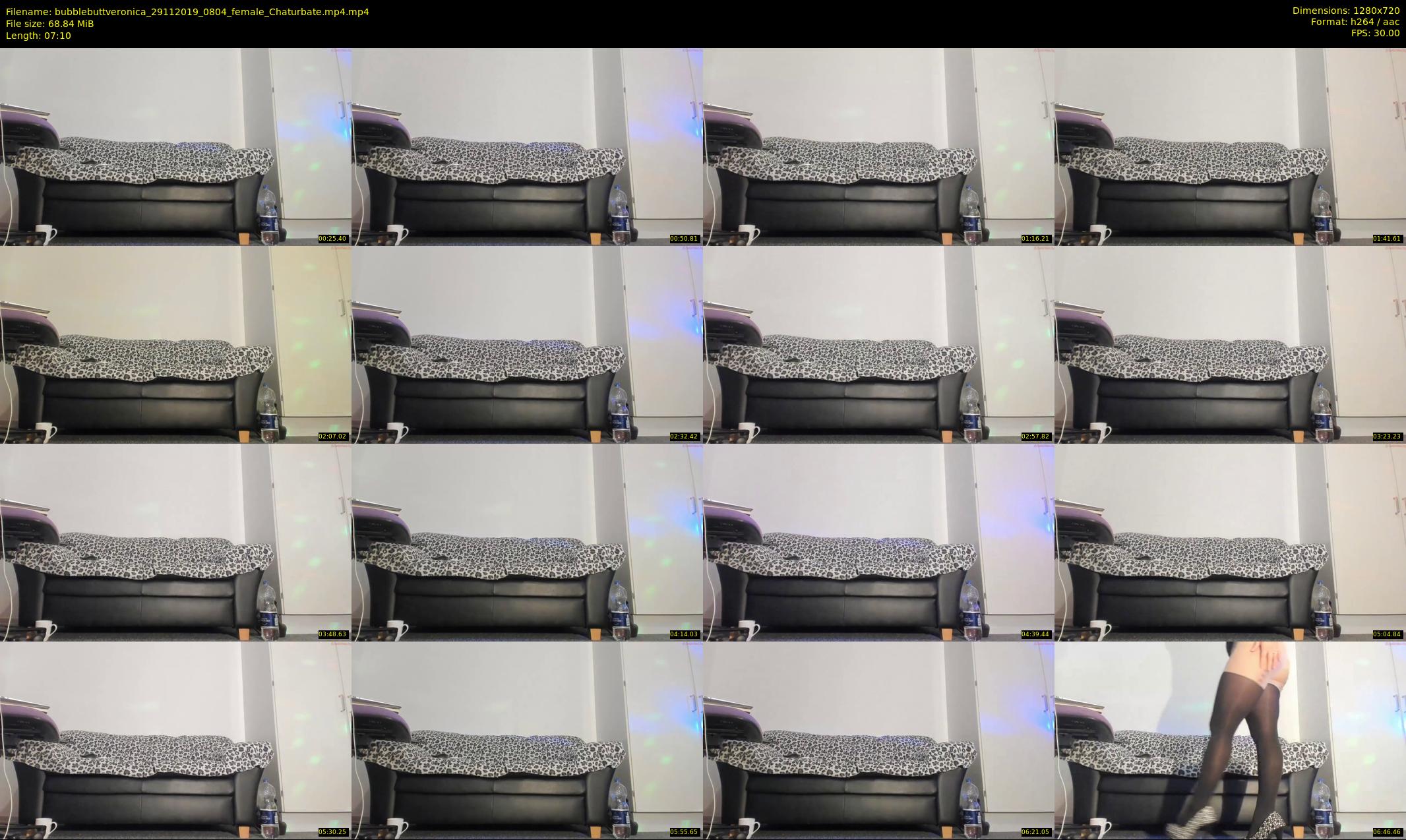 bubblebuttveronica — 8 minute Chaturbate female cam show recording, 720p, Nov 29, 2019