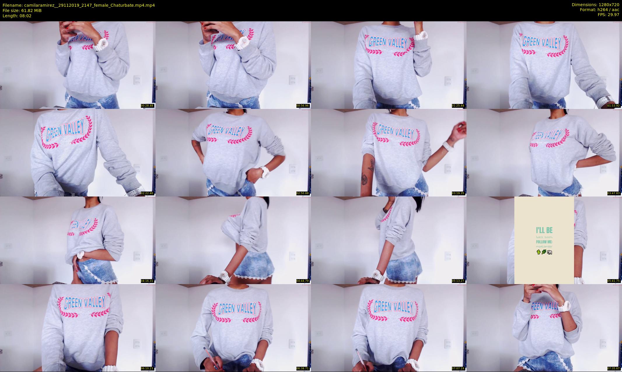 camilaramirez_ — 9 minute Chaturbate female cam show recording, 720p, Nov 29, 2019